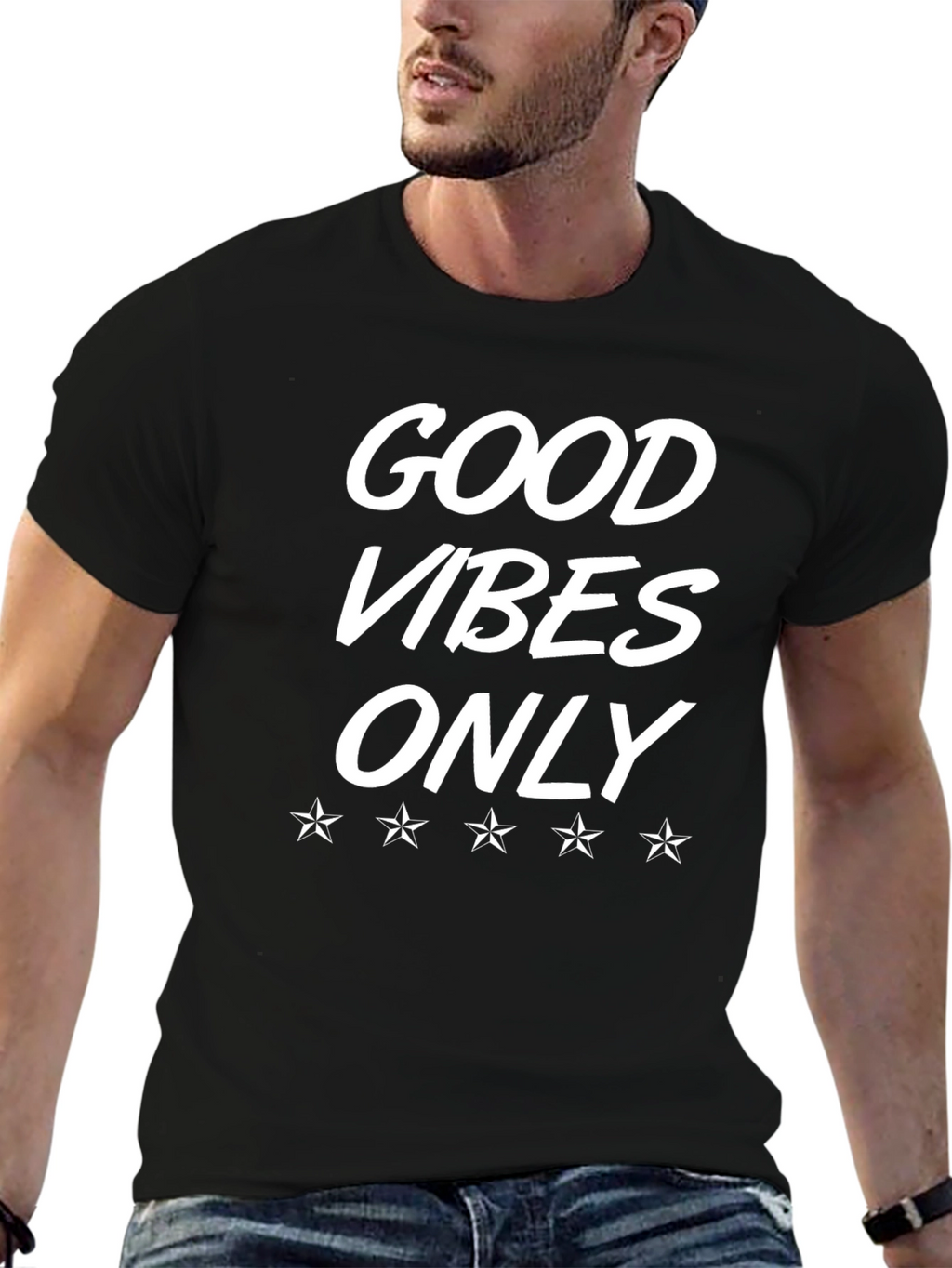 Good Vibes Only Black Graphic Tee