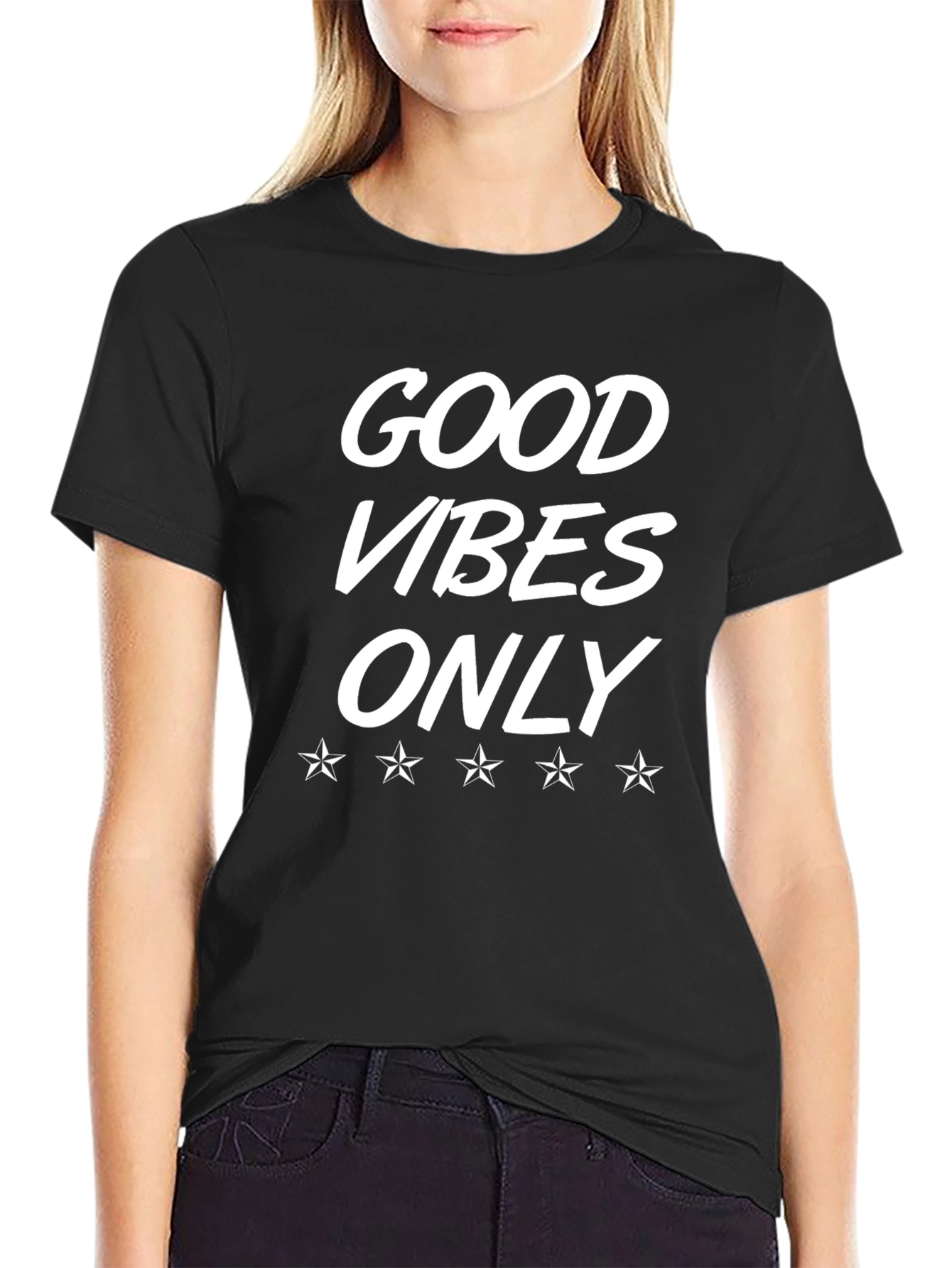 Good Vibes Only Black Graphic Tee