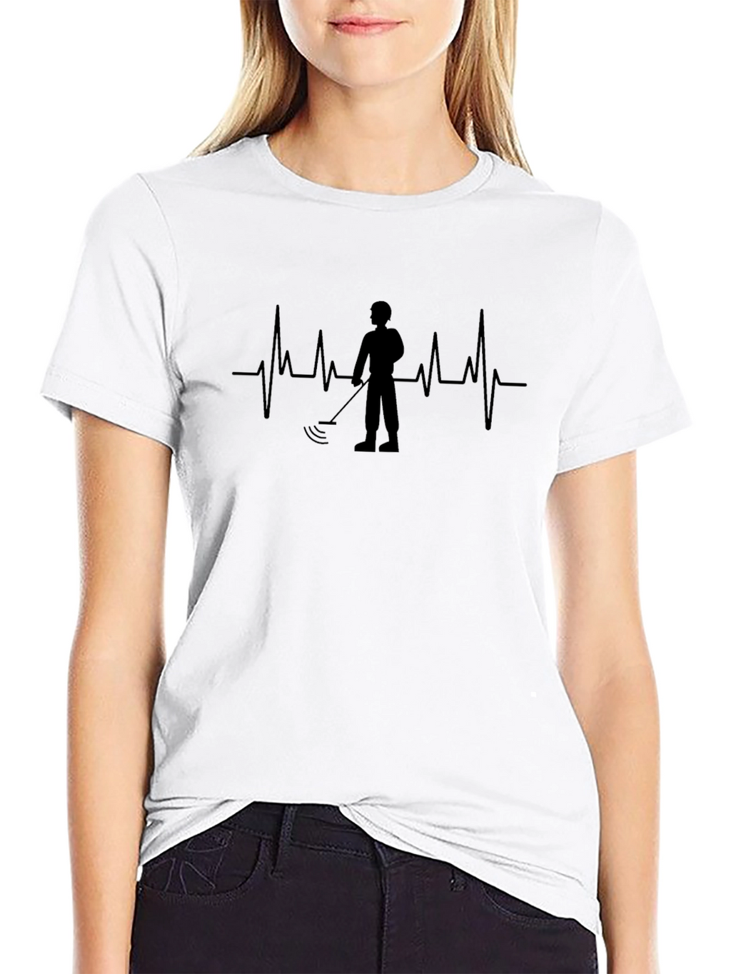 Metal Detector Heartbeat Graphic Tee