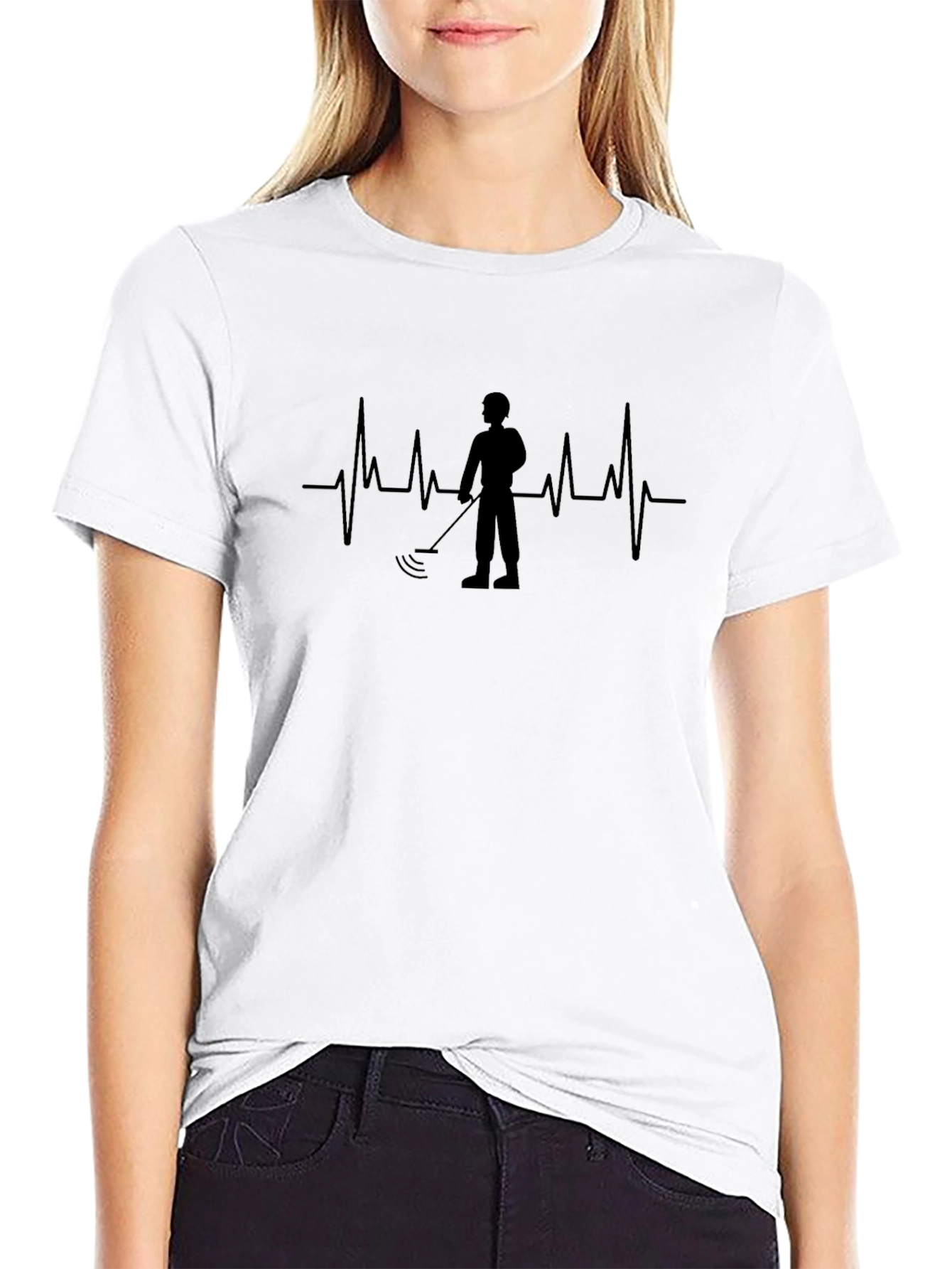Metal Detector Heartbeat Graphic Tee