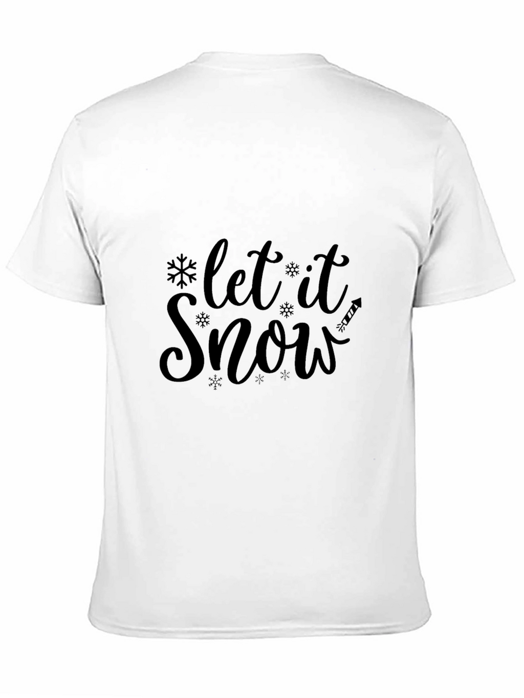 Let It Snow Graphic Print Crew Neck Tee