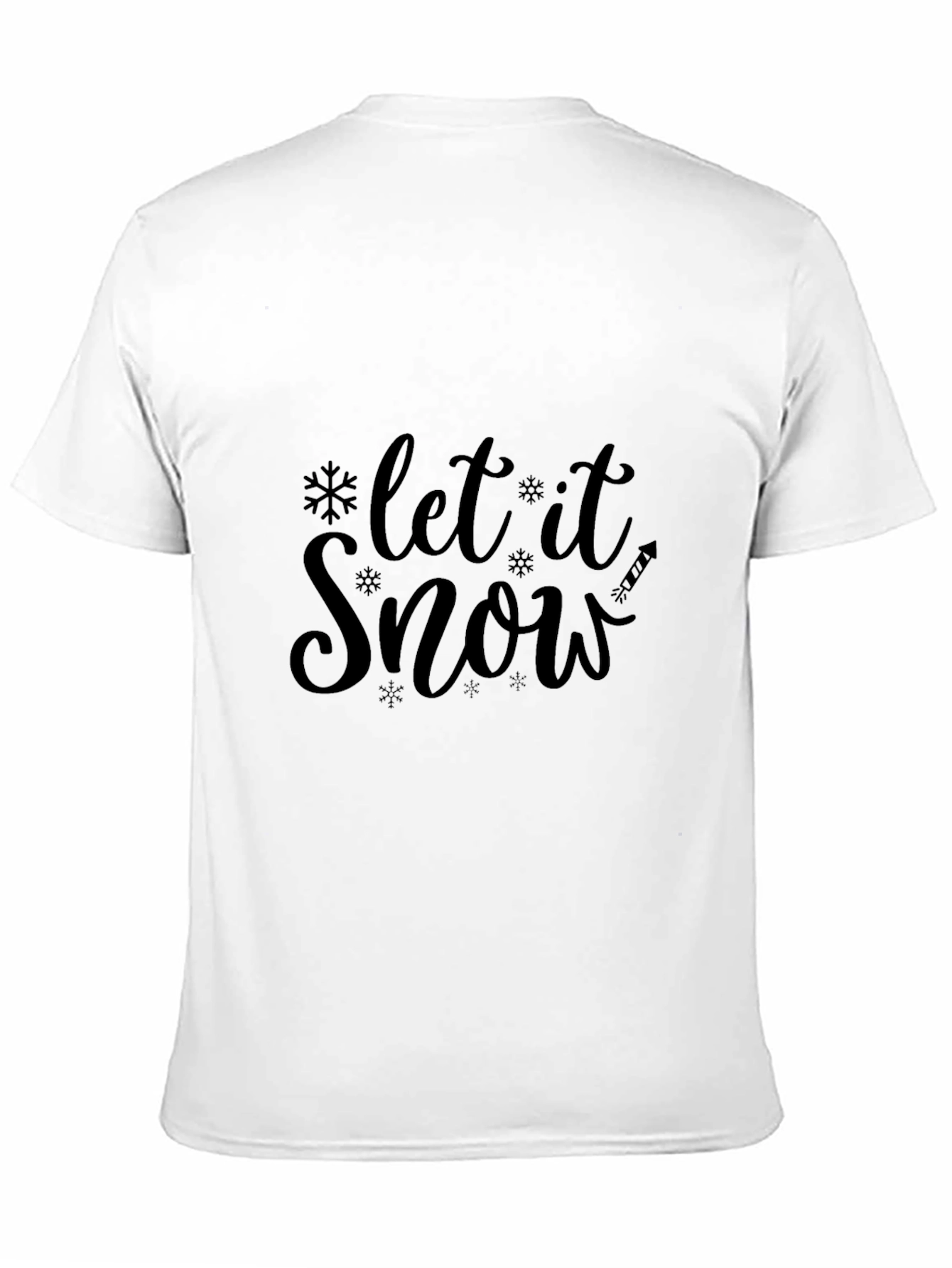 Let It Snow Graphic Print Crew Neck Tee