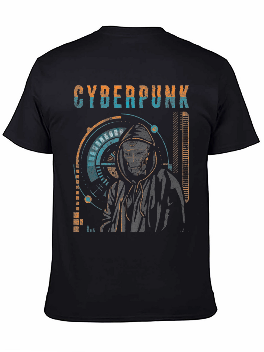 Cyberpunk Hooded Graphic T-Shirt