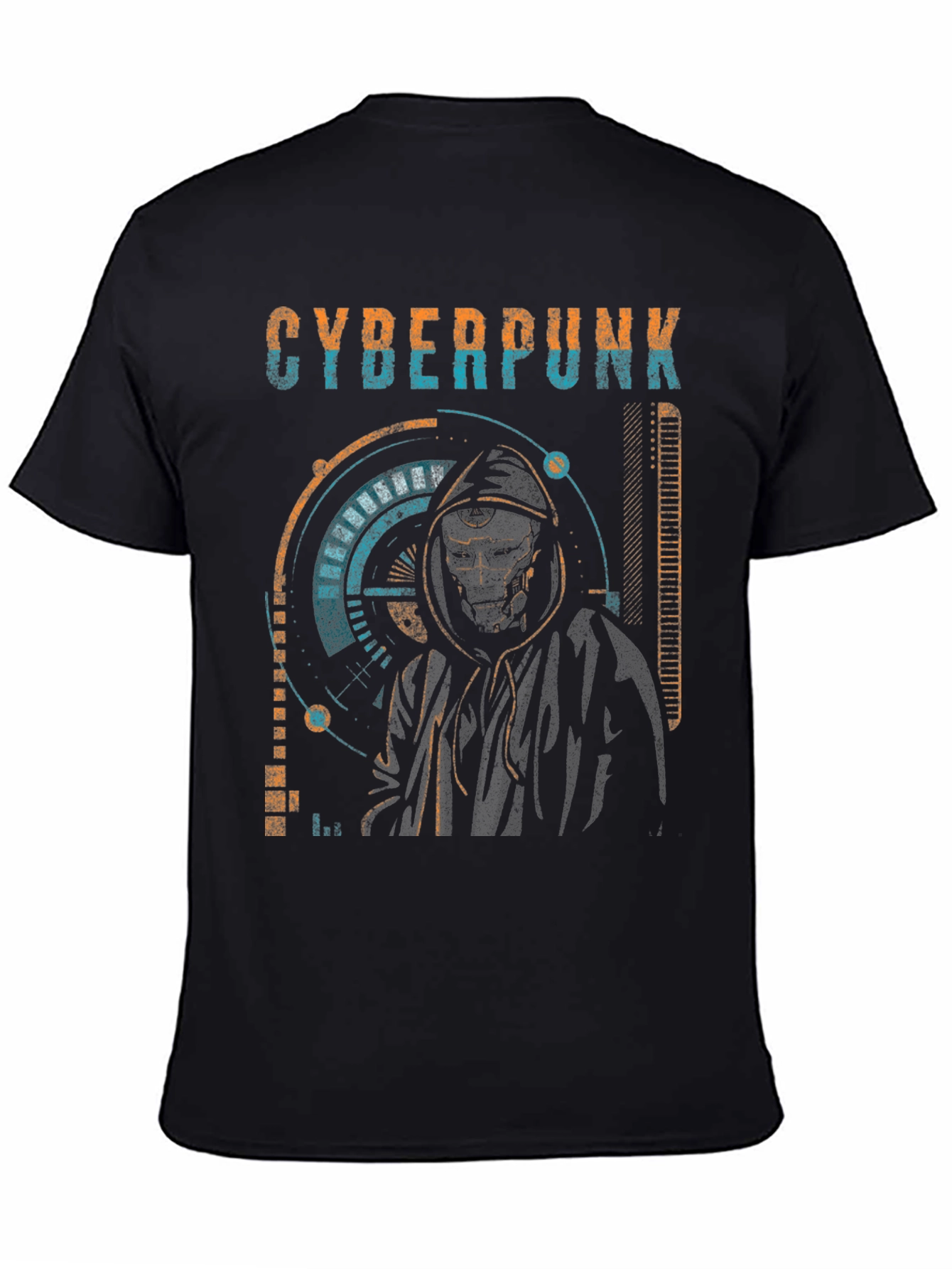 Cyberpunk Hooded Graphic T-Shirt