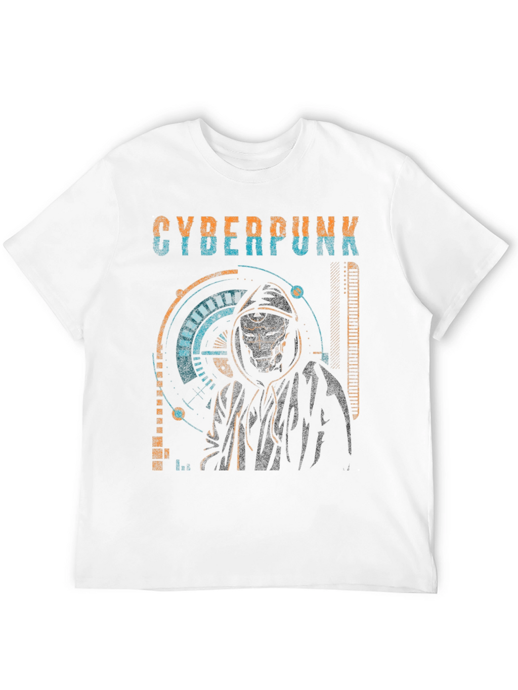 Cyberpunk Hooded Graphic T-Shirt