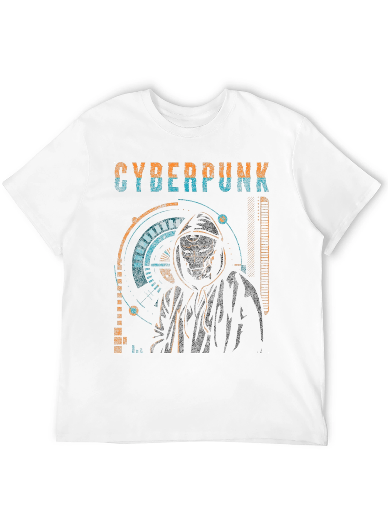 Cyberpunk Hooded Graphic T-Shirt