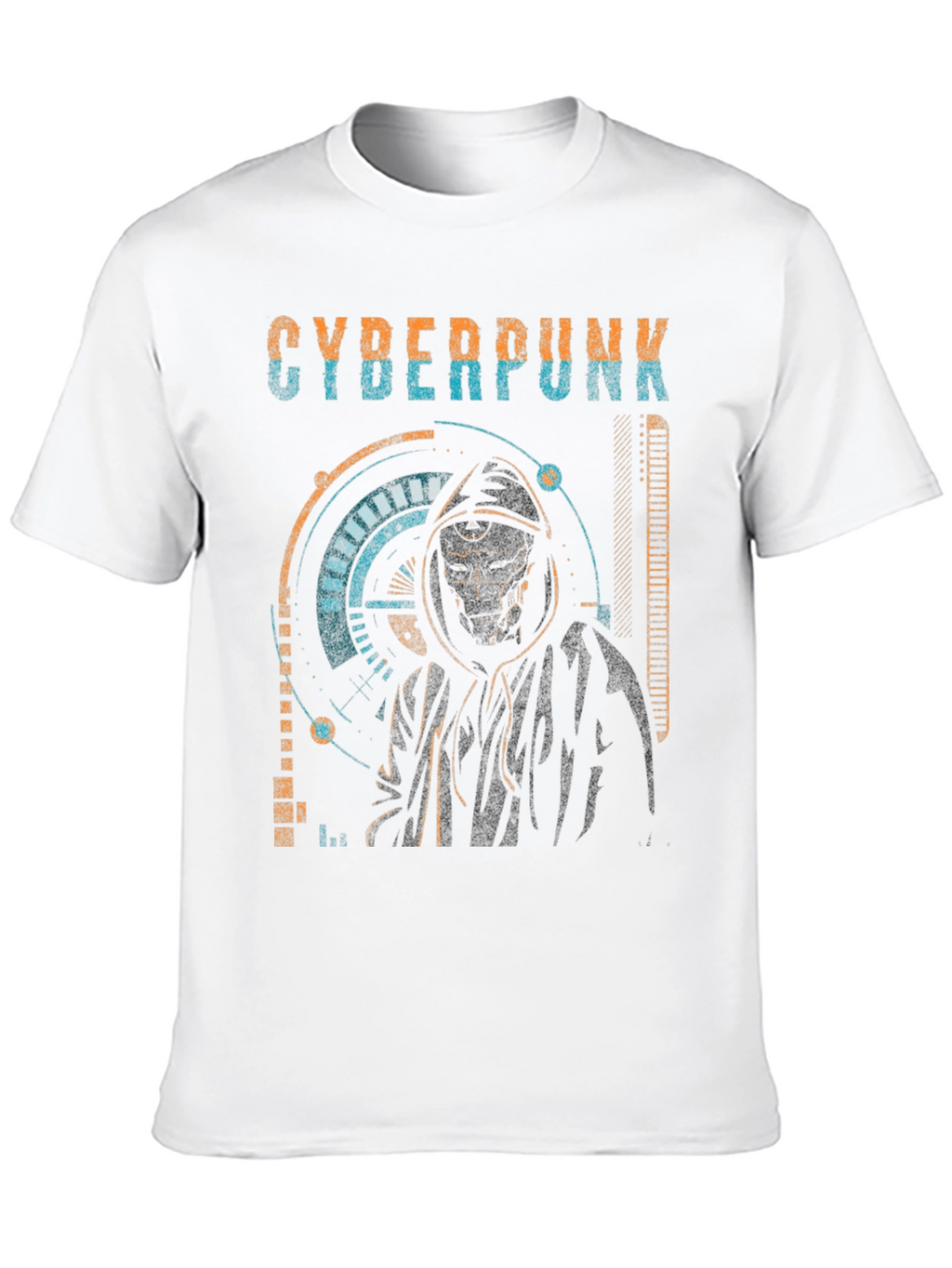 Cyberpunk Hooded Graphic T-Shirt