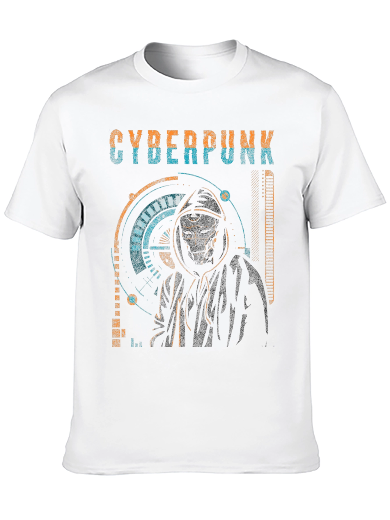 Cyberpunk Hooded Graphic T-Shirt