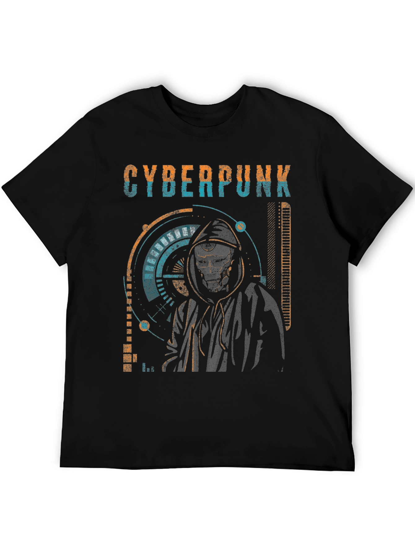 Cyberpunk Hooded Graphic T-Shirt