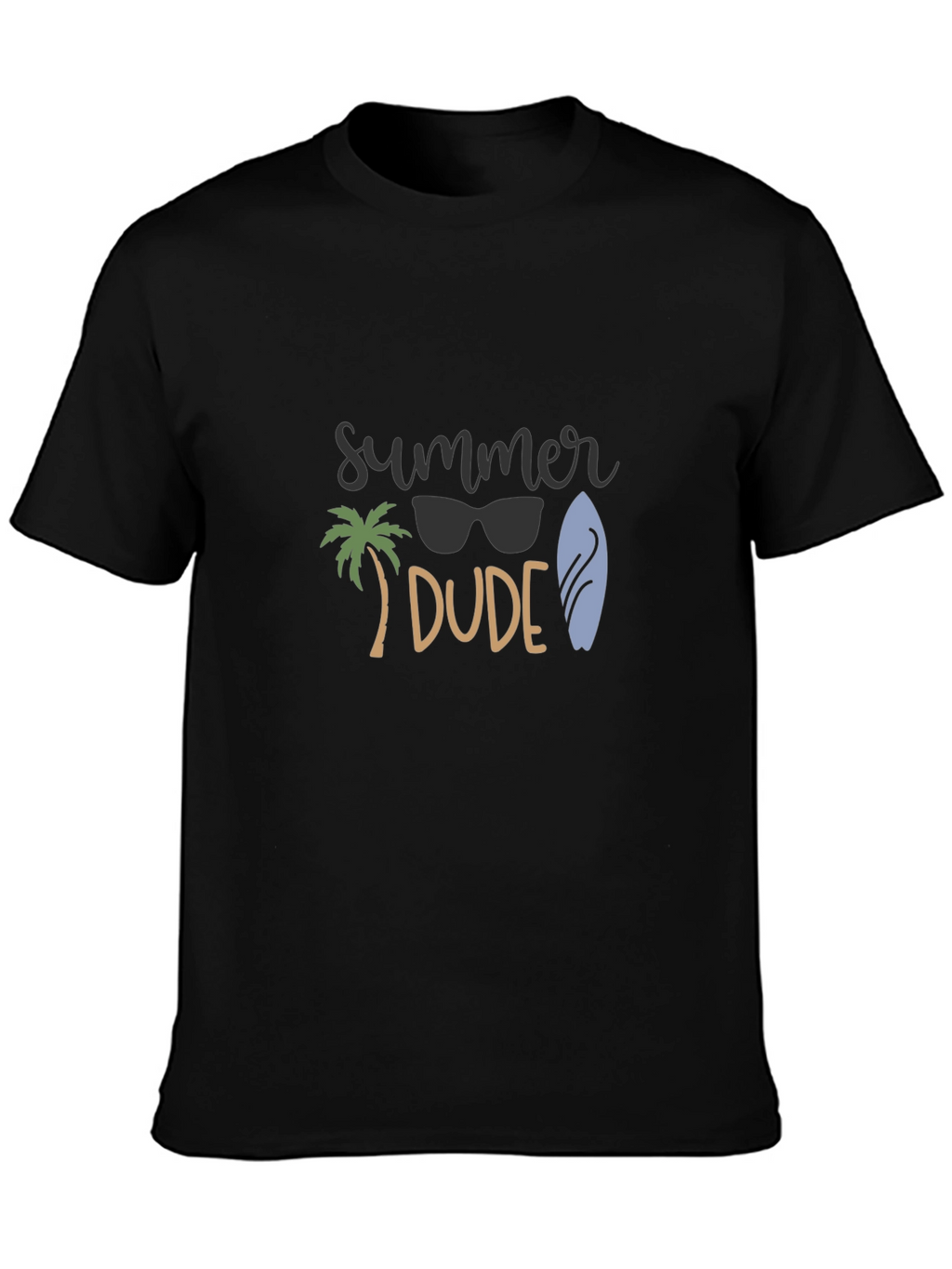 Summer Dude Black T-Shirt