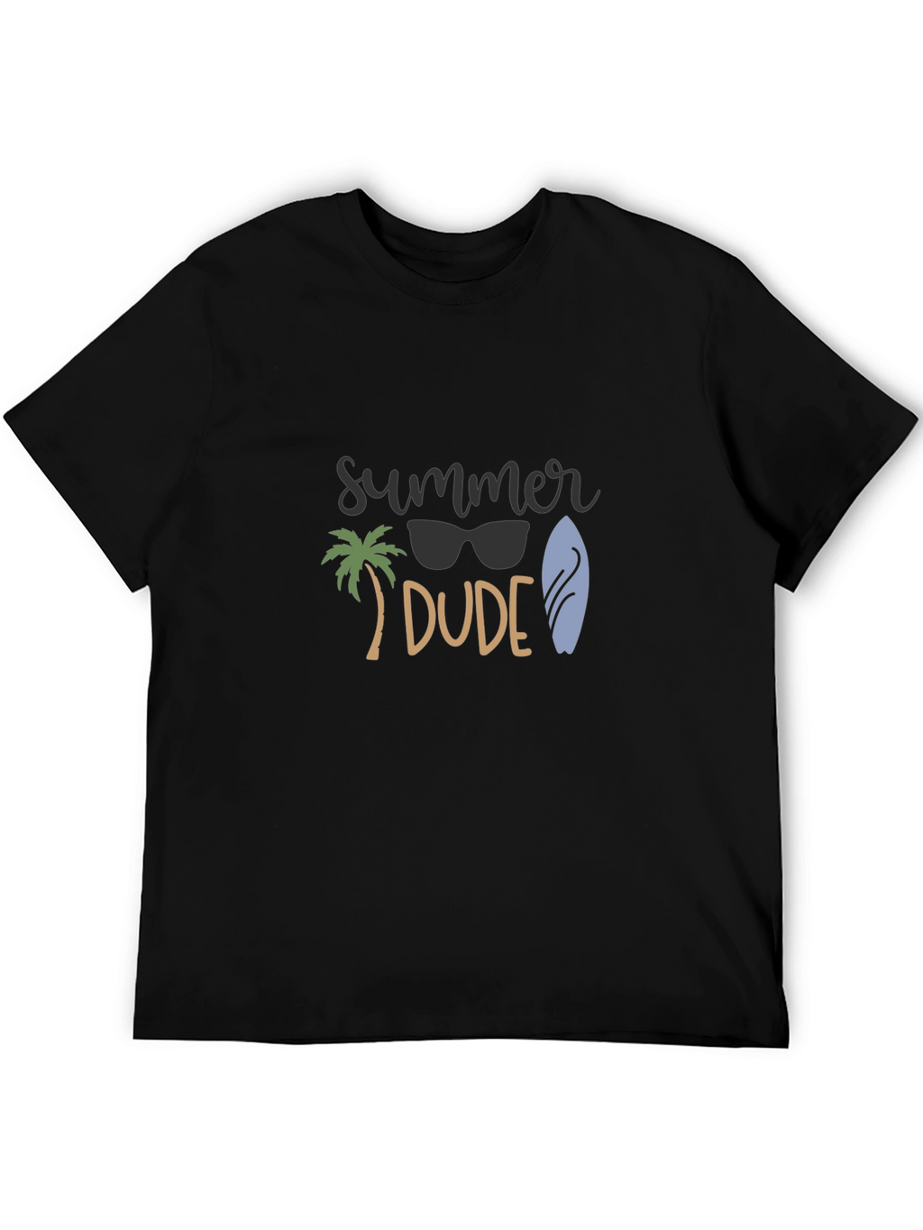 Summer Dude Black T-Shirt