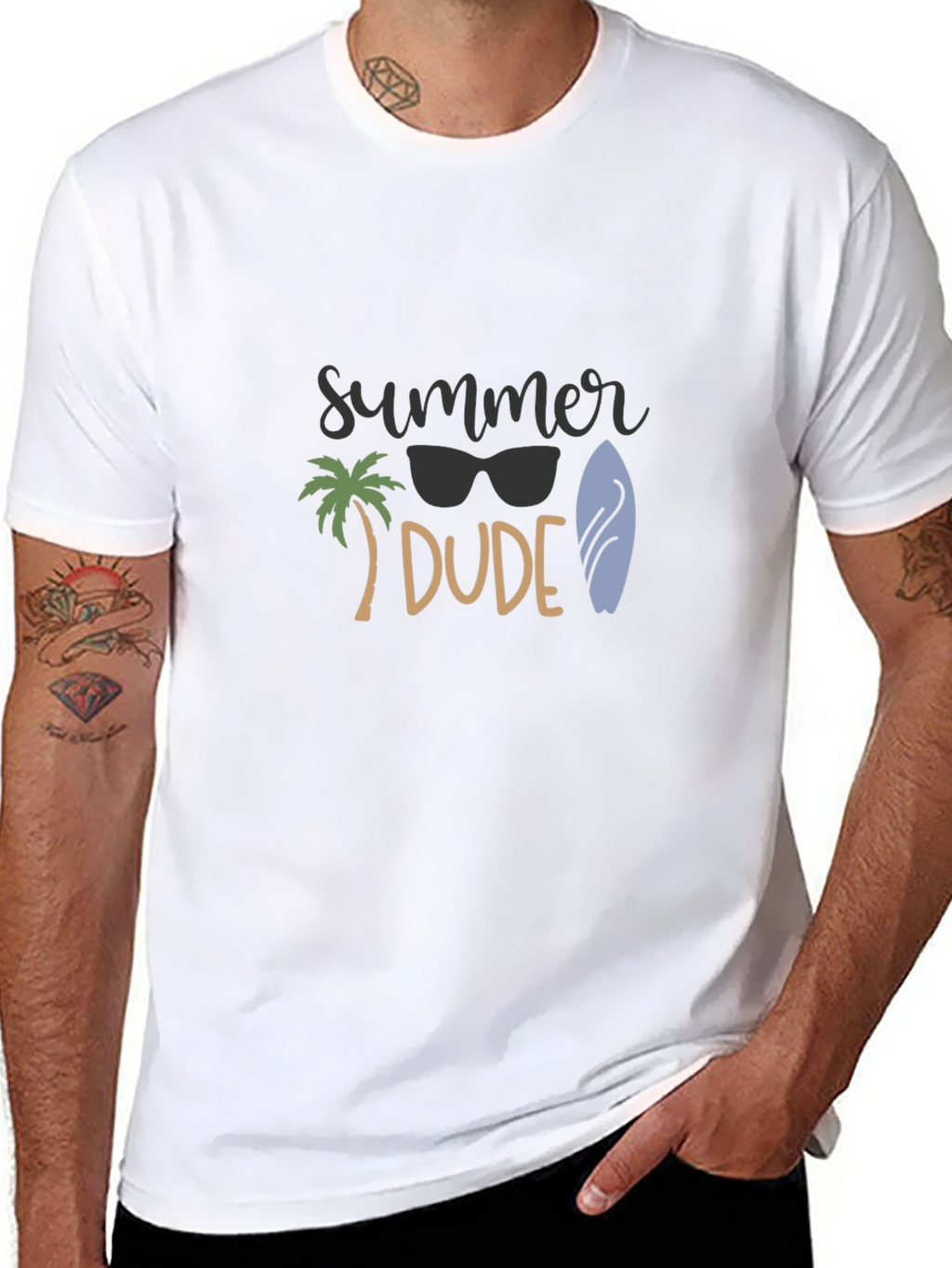 Summer Dude Black T-Shirt