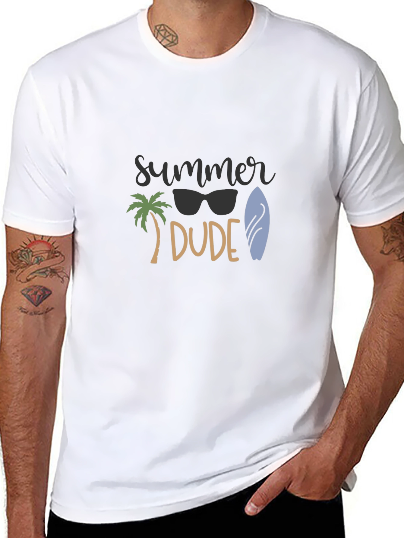 Summer Dude Black T-Shirt