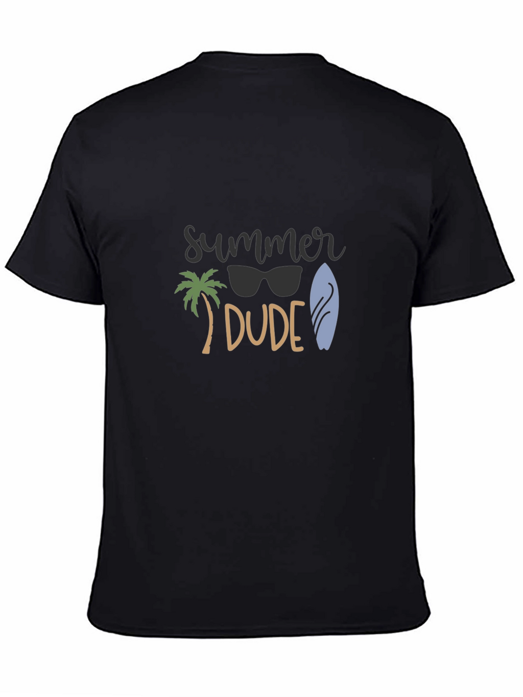 Summer Dude Black T-Shirt