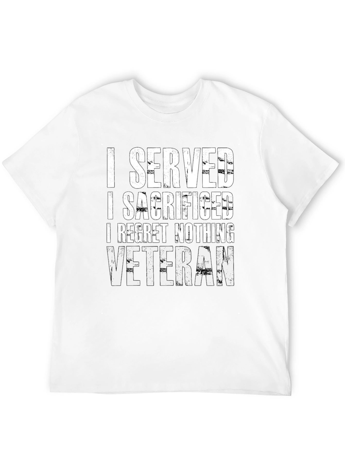 I Served I Sacrificed Veteran Black T-Shirt