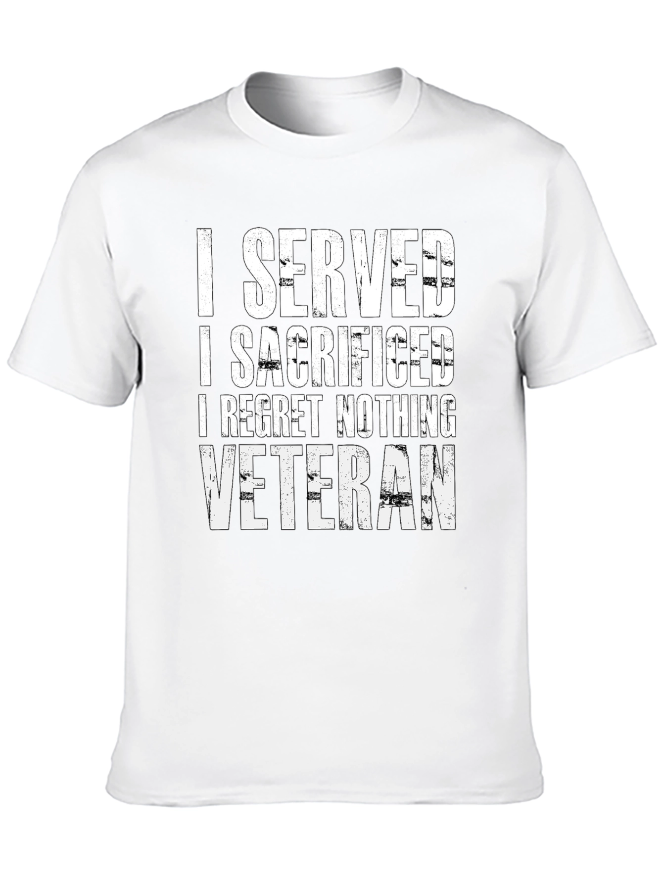 I Served I Sacrificed Veteran Black T-Shirt