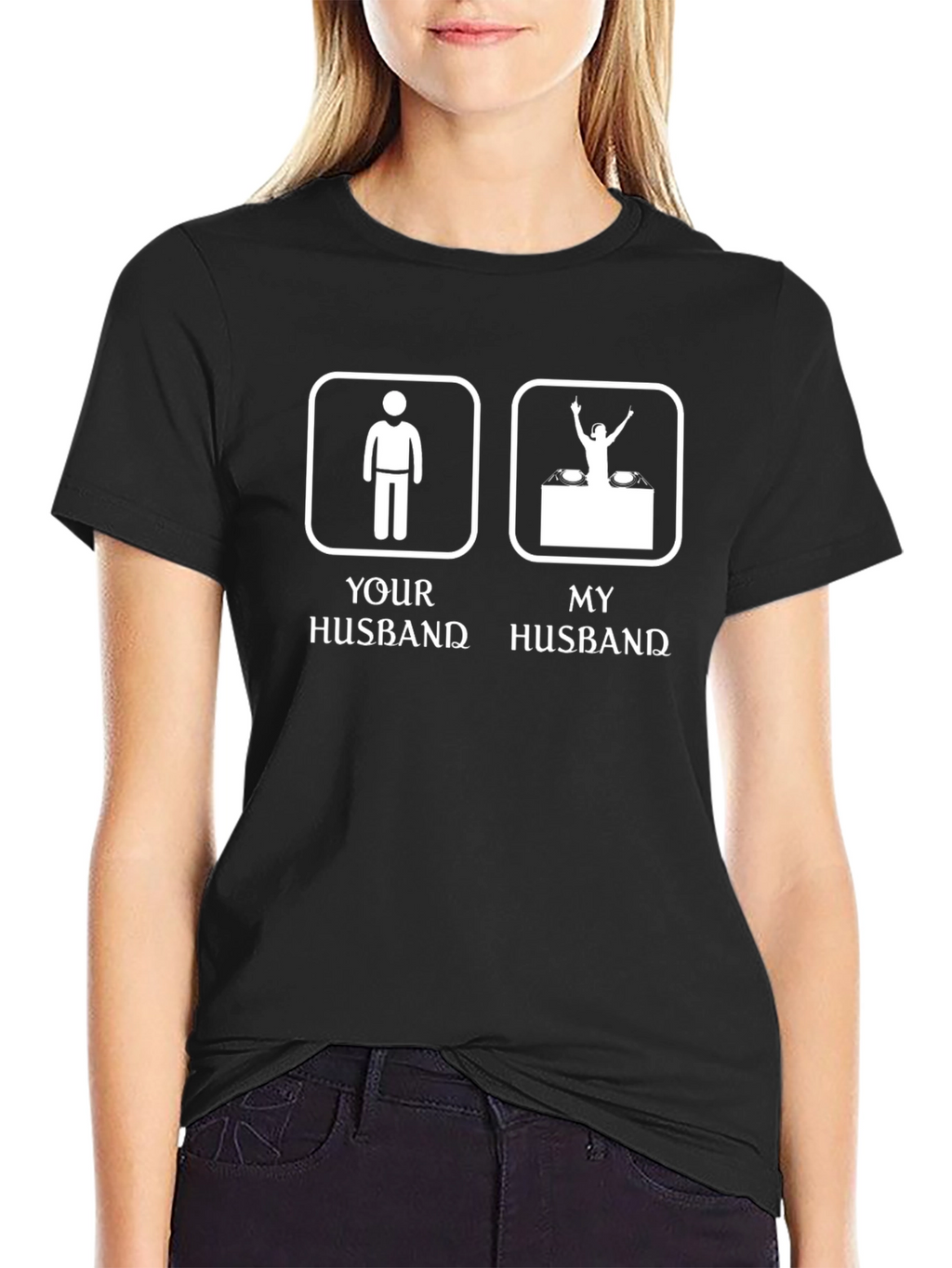 Funny DJ Husband Graphic T-Shirt