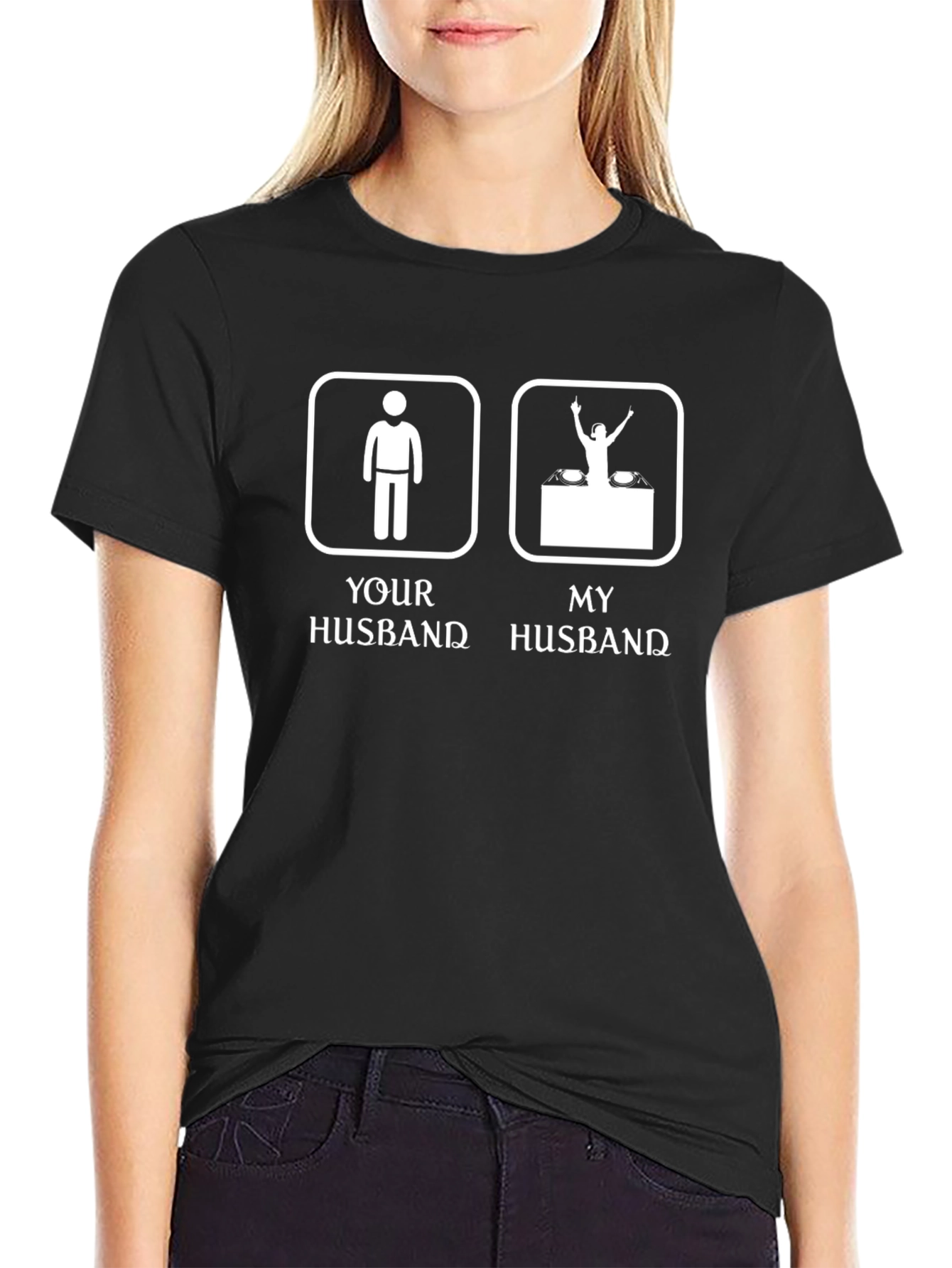 Funny DJ Husband Graphic T-Shirt