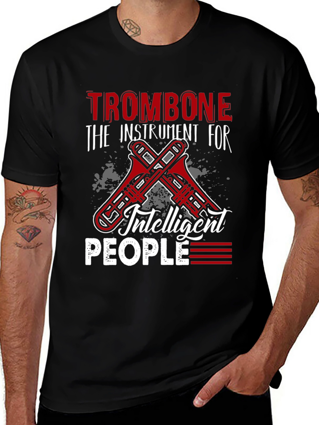 Trombone Instrument T-Shirt for Musicians