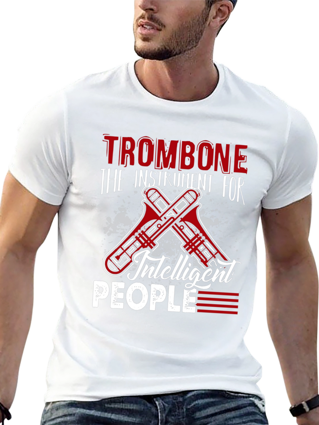 Trombone Instrument T-Shirt for Musicians