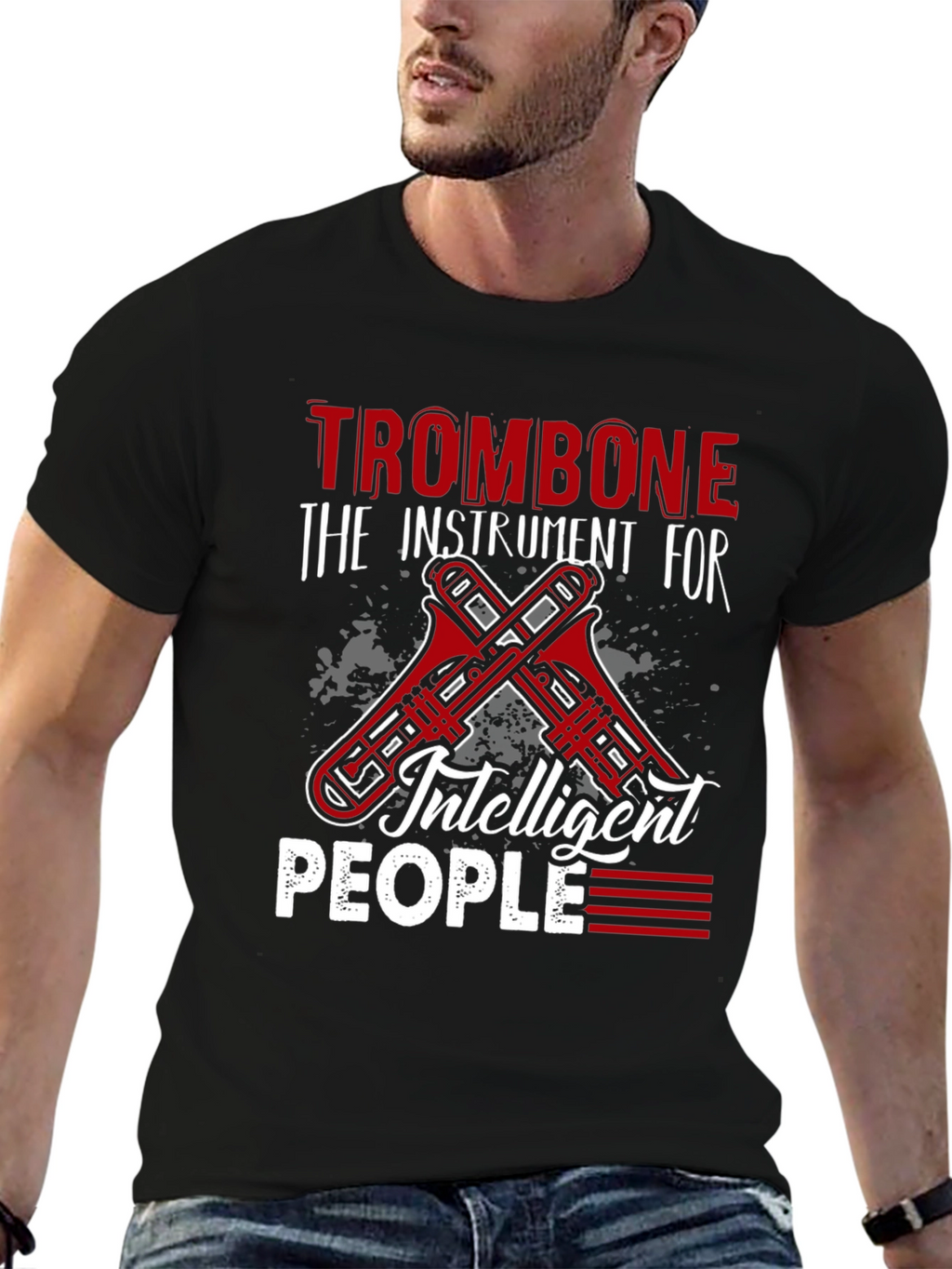 Trombone Instrument T-Shirt for Musicians