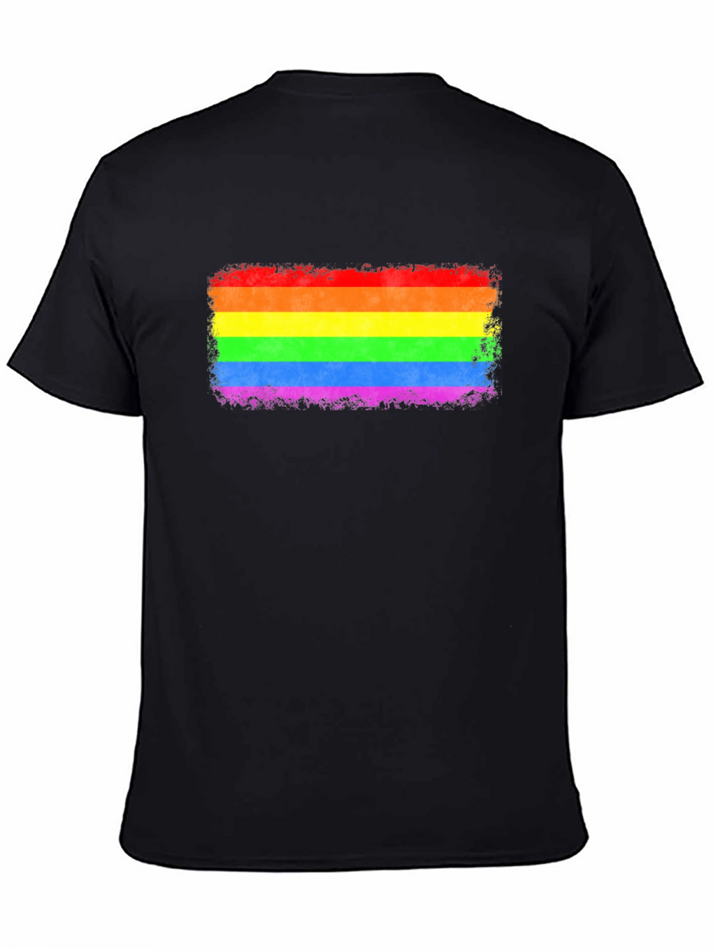 LGBT Pride Rainbow Flag Graphic Tee - Black T-Shirt