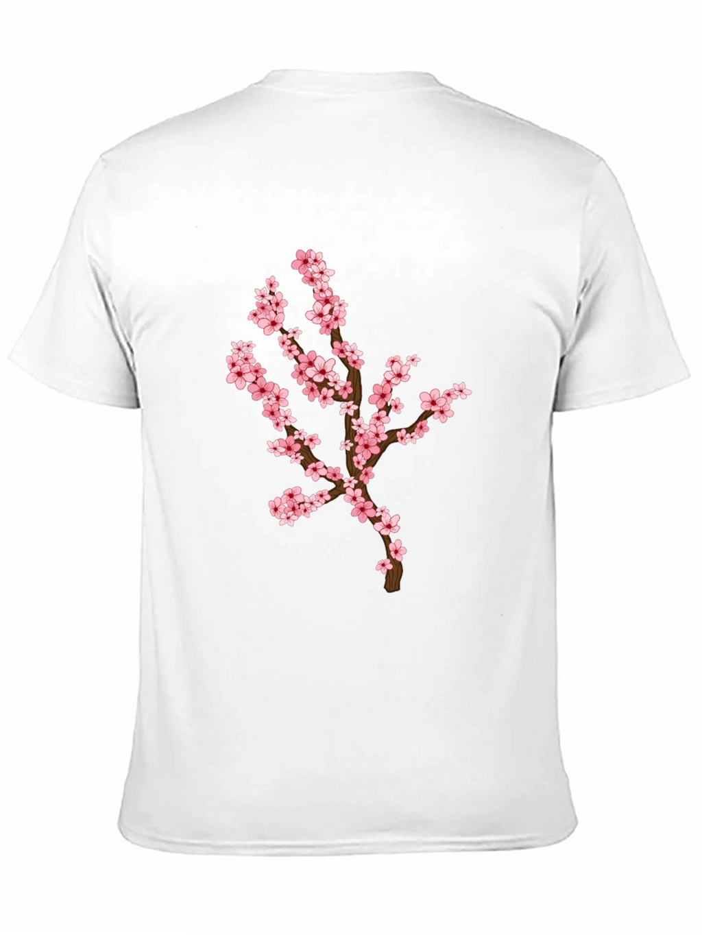 Blossom Branch Graphic Tee - Casual Black T-Shirt