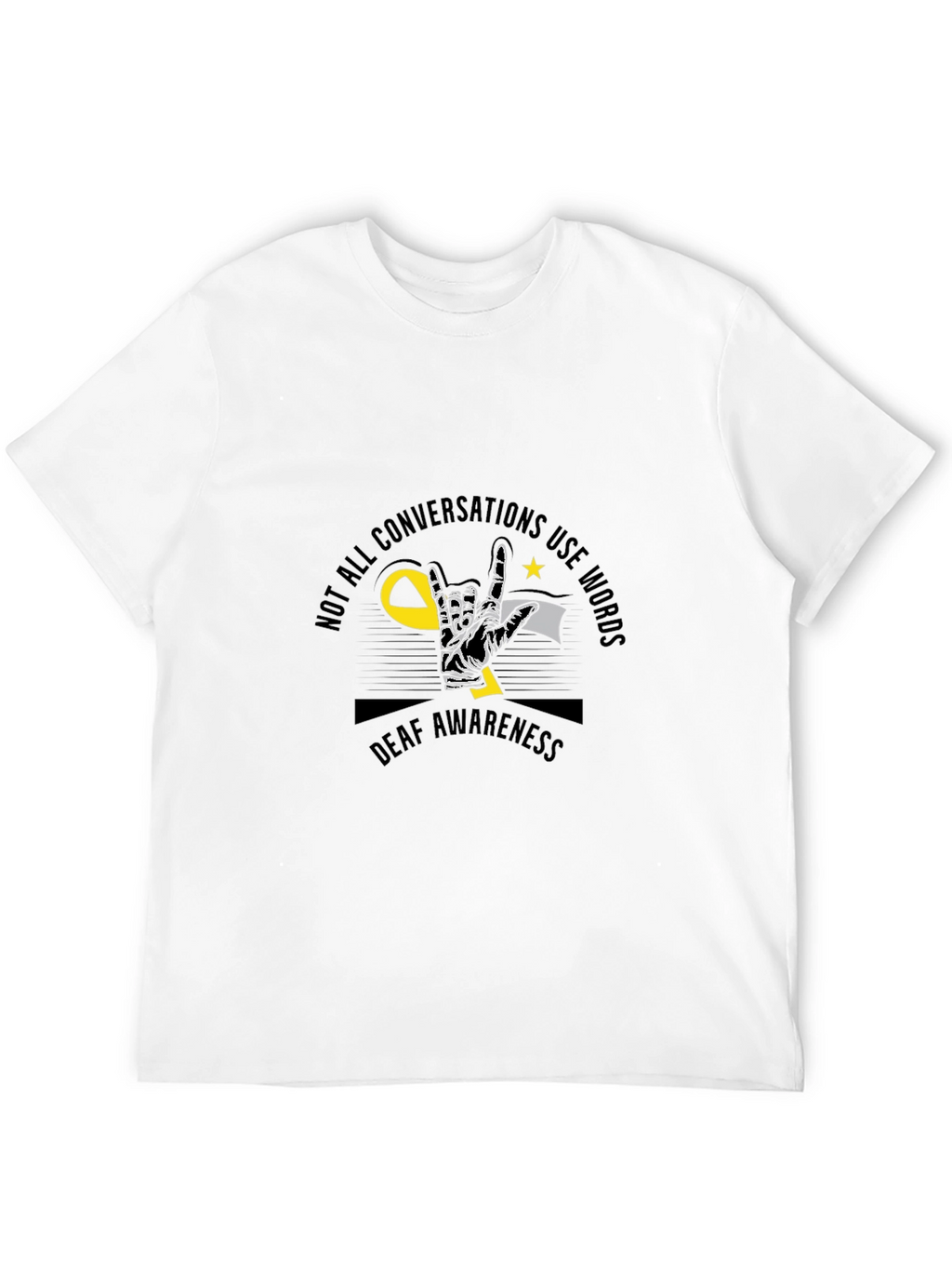 Deaf Awareness Graphic Tee - Silent Conversations T-Shirt