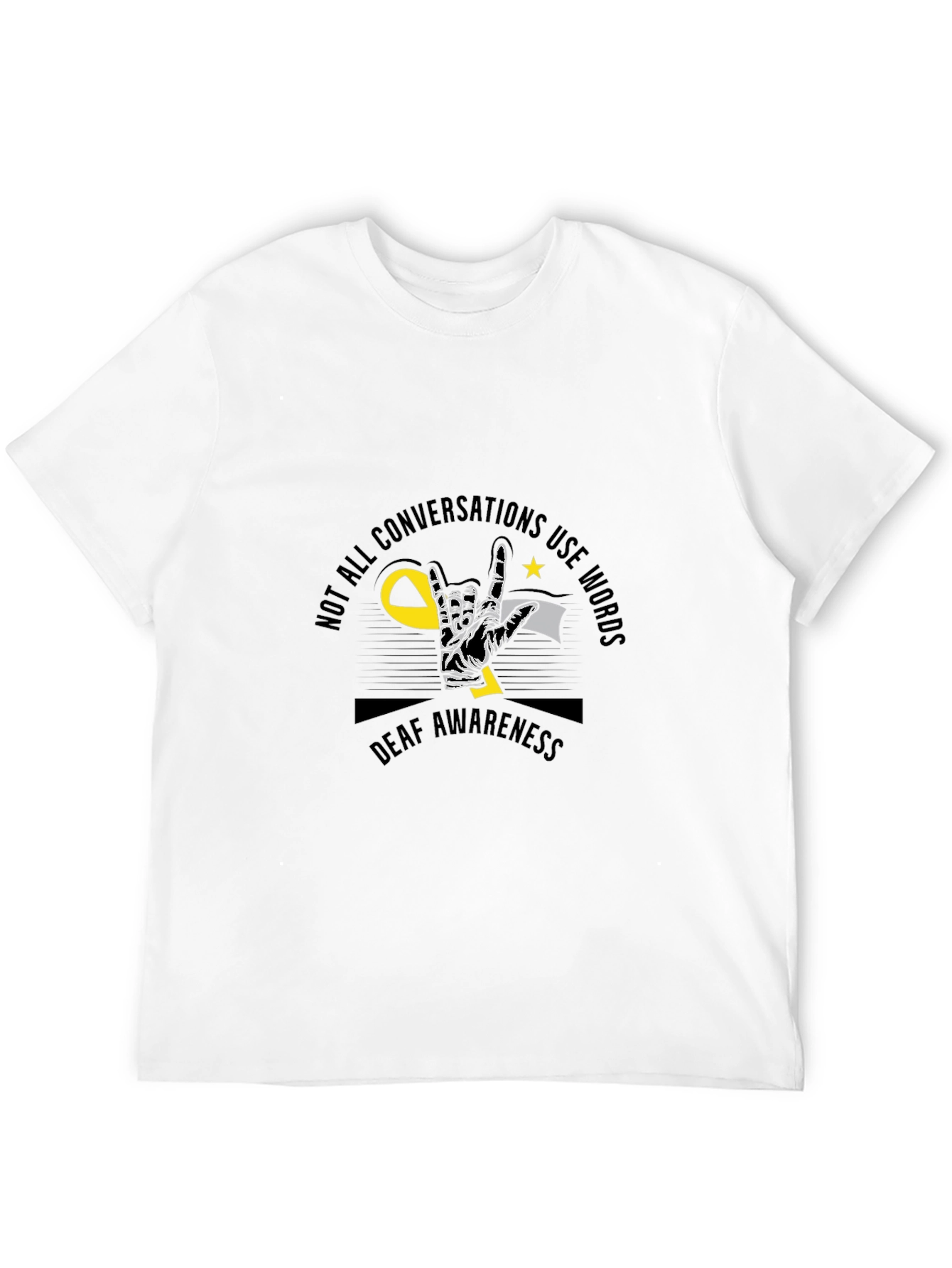 Deaf Awareness Graphic Tee - Silent Conversations T-Shirt