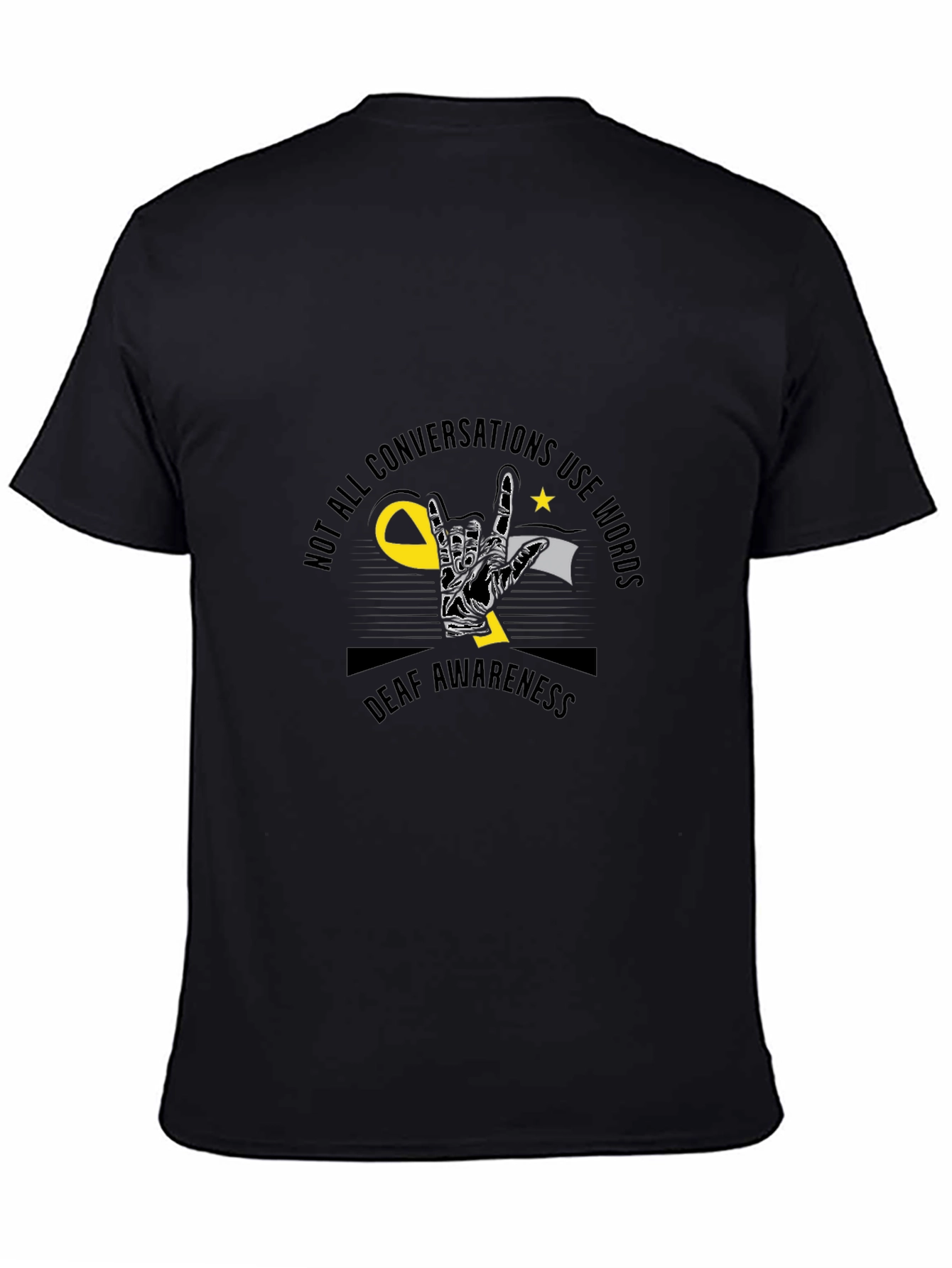 Deaf Awareness Graphic Tee - Silent Conversations T-Shirt