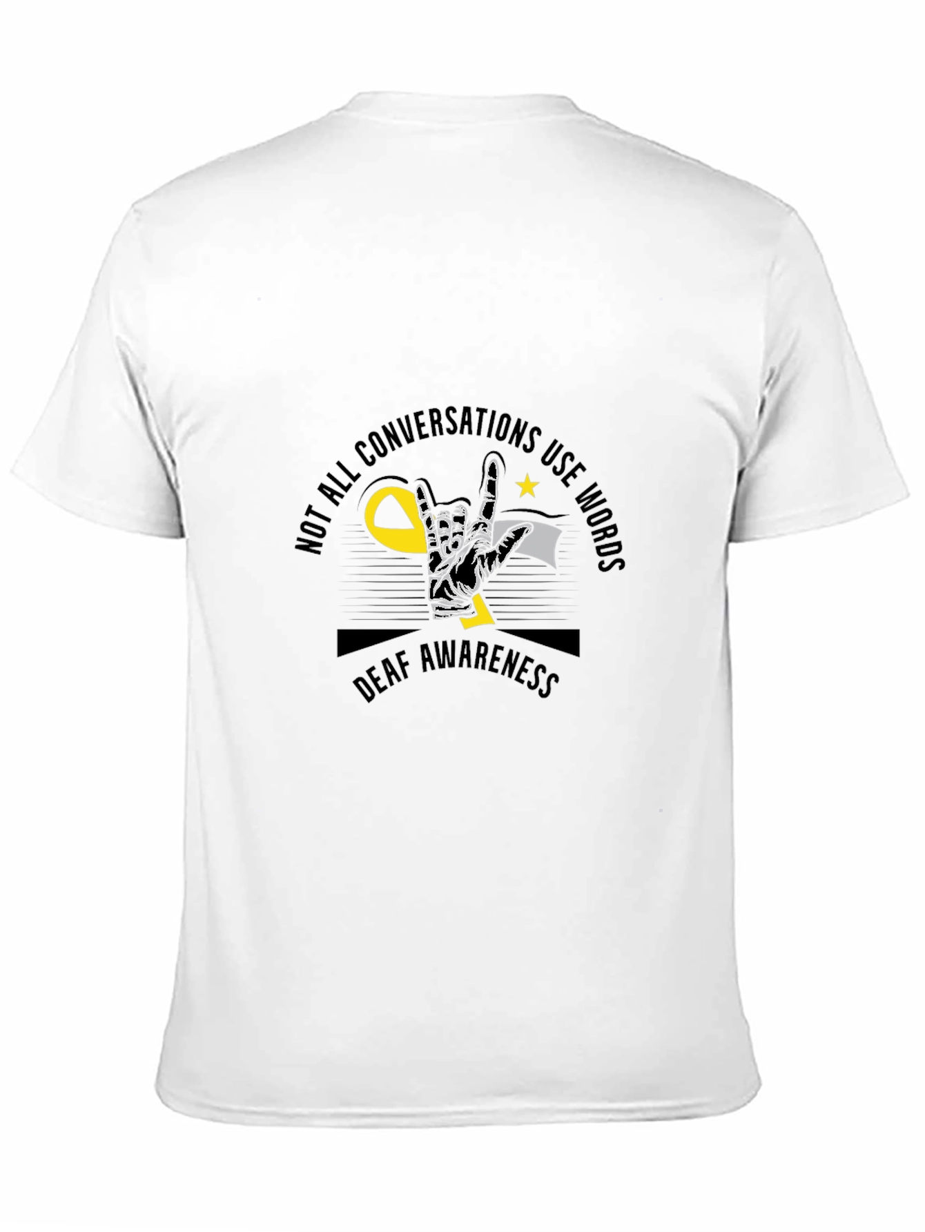 Deaf Awareness Graphic Tee - Silent Conversations T-Shirt