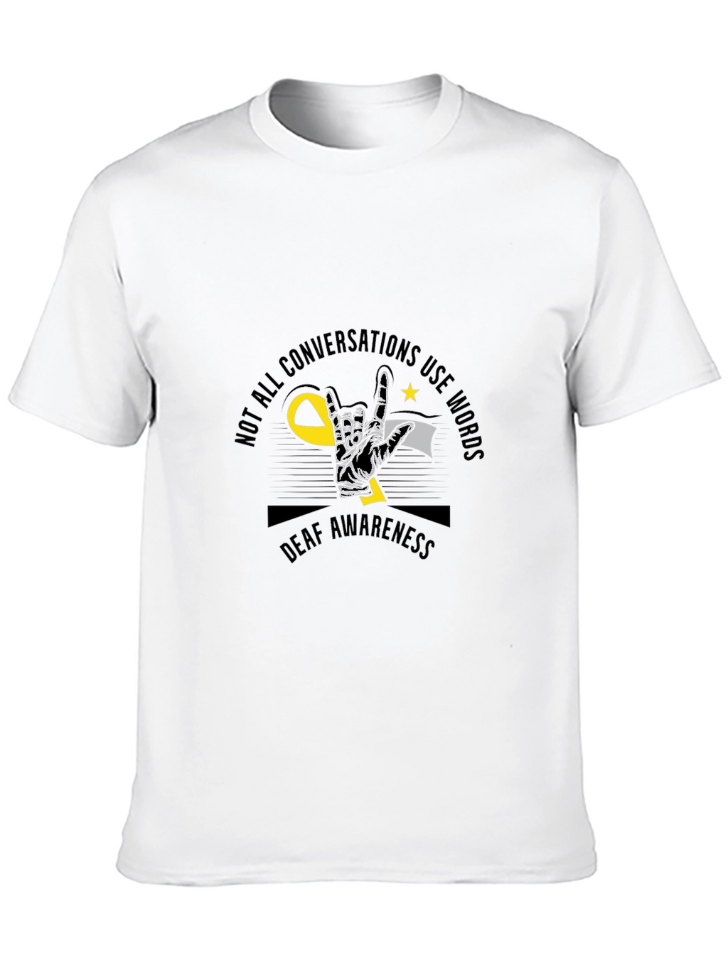 Deaf Awareness Graphic Tee - Silent Conversations T-Shirt