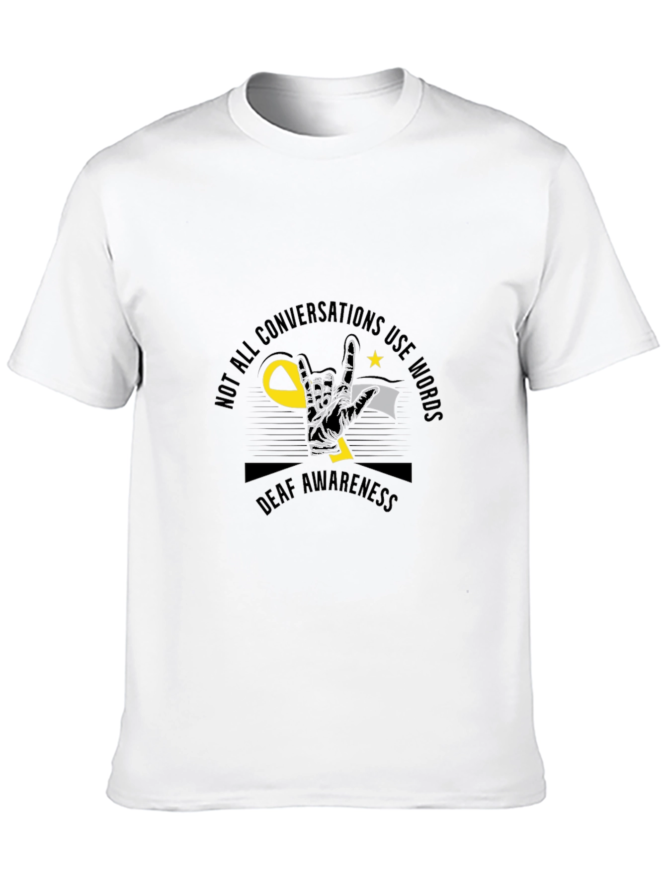 Deaf Awareness Graphic Tee - Silent Conversations T-Shirt