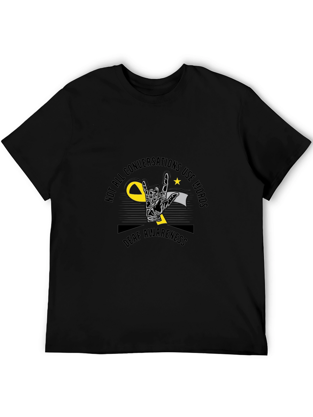 Deaf Awareness Graphic Tee - Silent Conversations T-Shirt