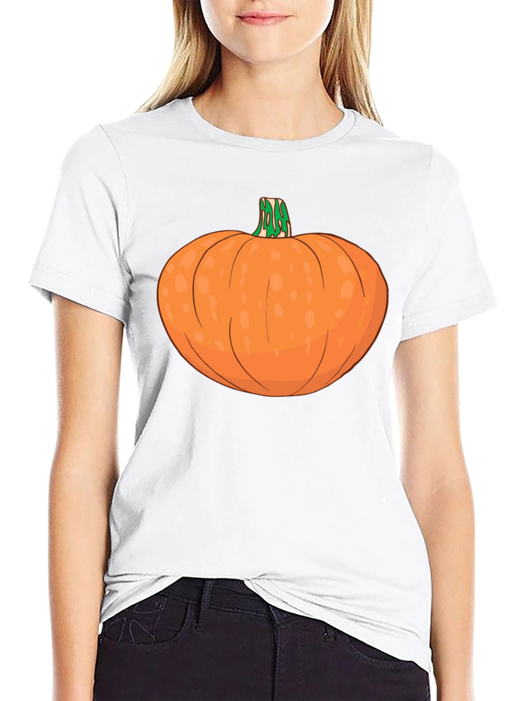 Pumpkin Graphic Tee - Black Halloween Shirt