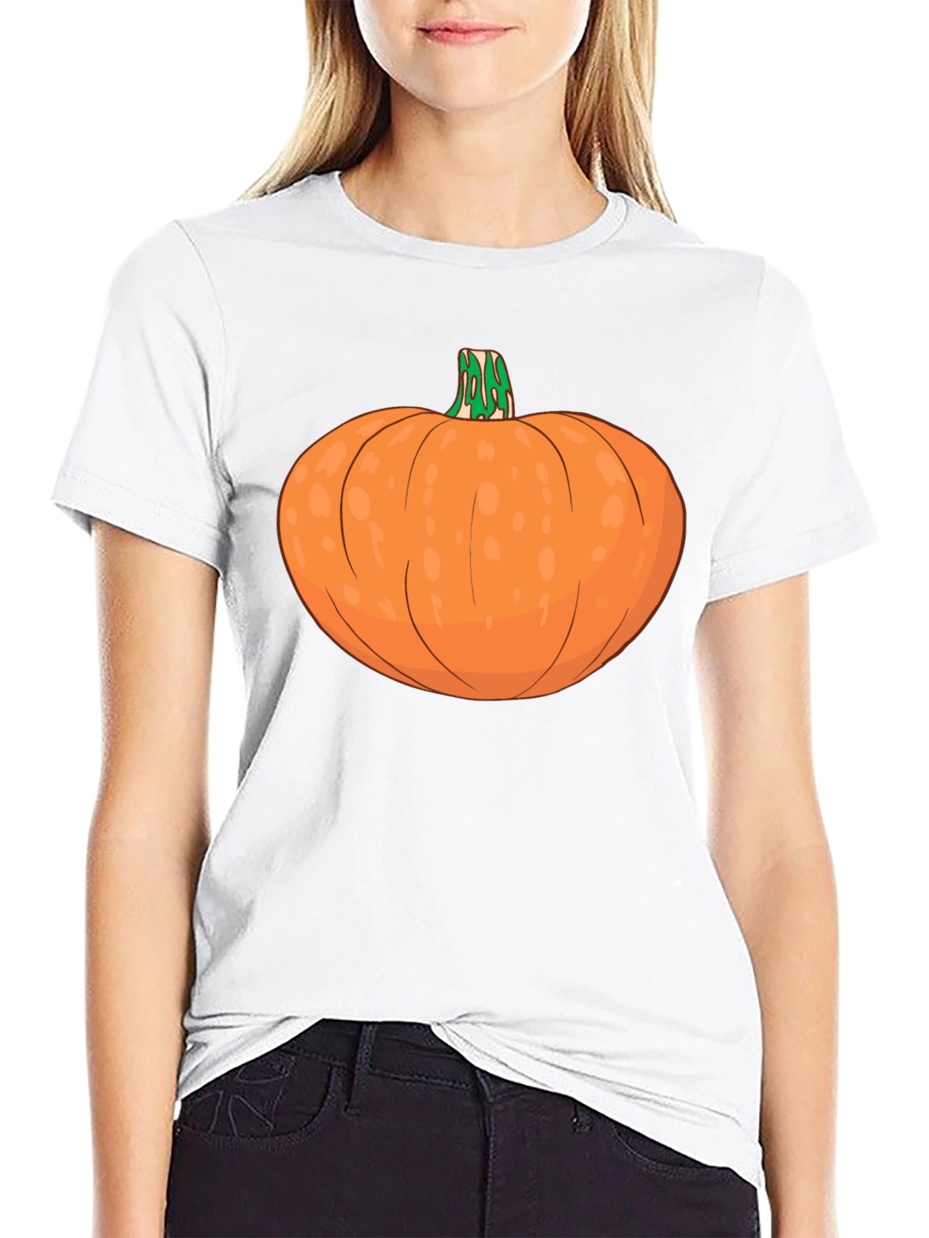 Pumpkin Graphic Tee - Black Halloween Shirt