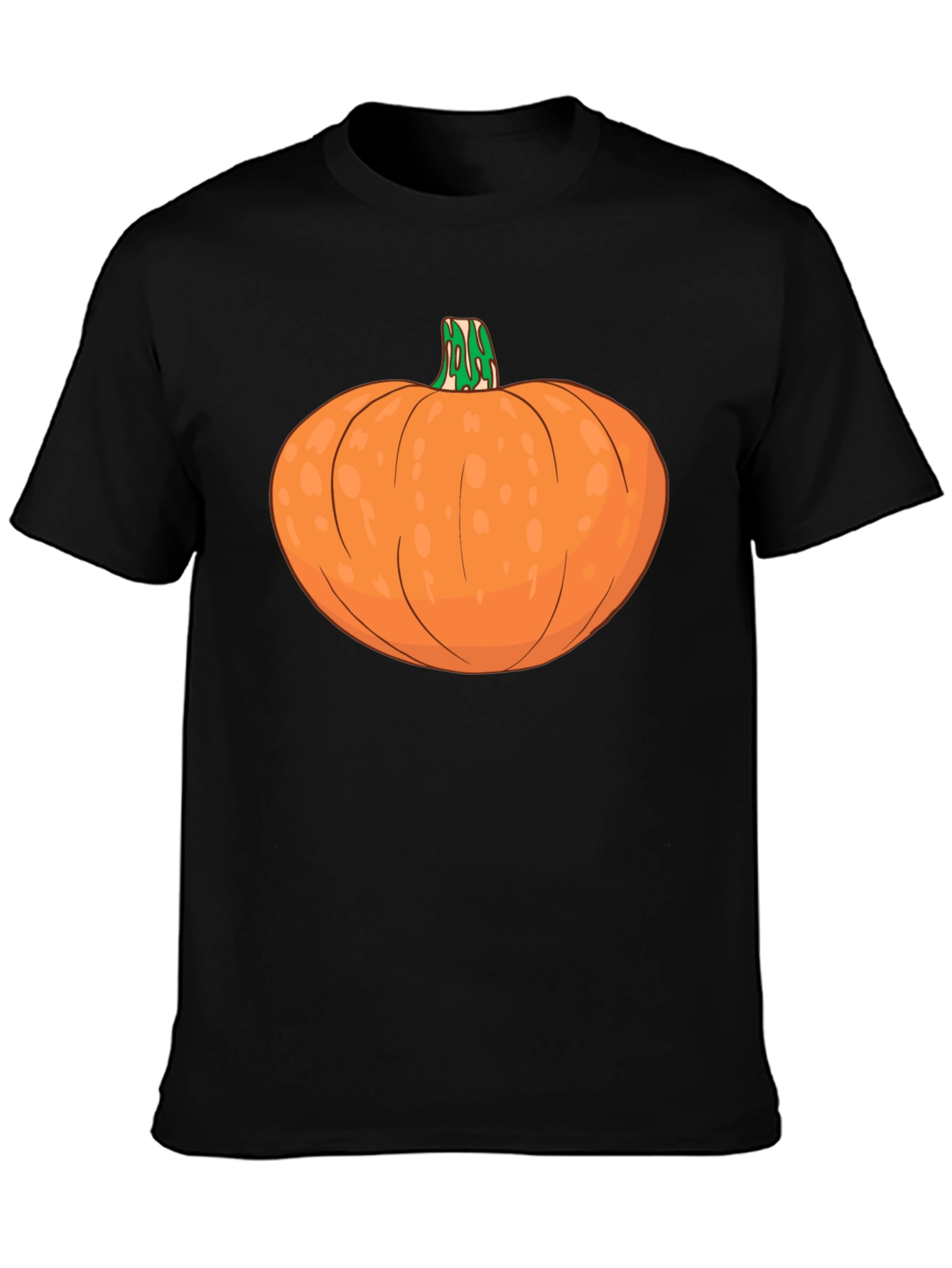 Pumpkin Graphic Tee - Black Halloween Shirt