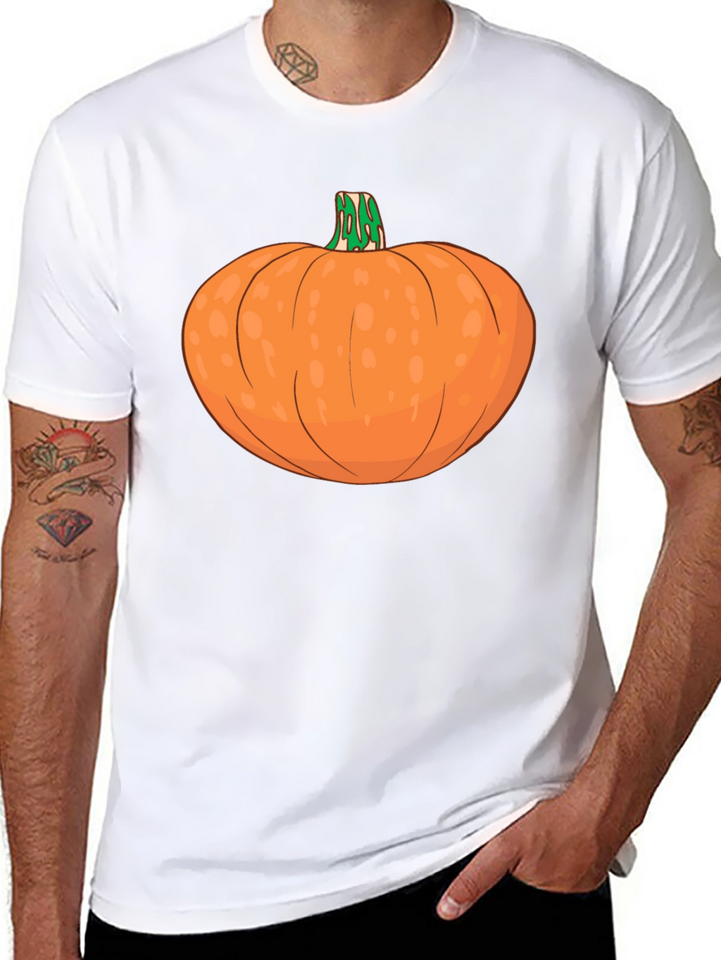 Pumpkin Graphic Tee - Black Halloween Shirt