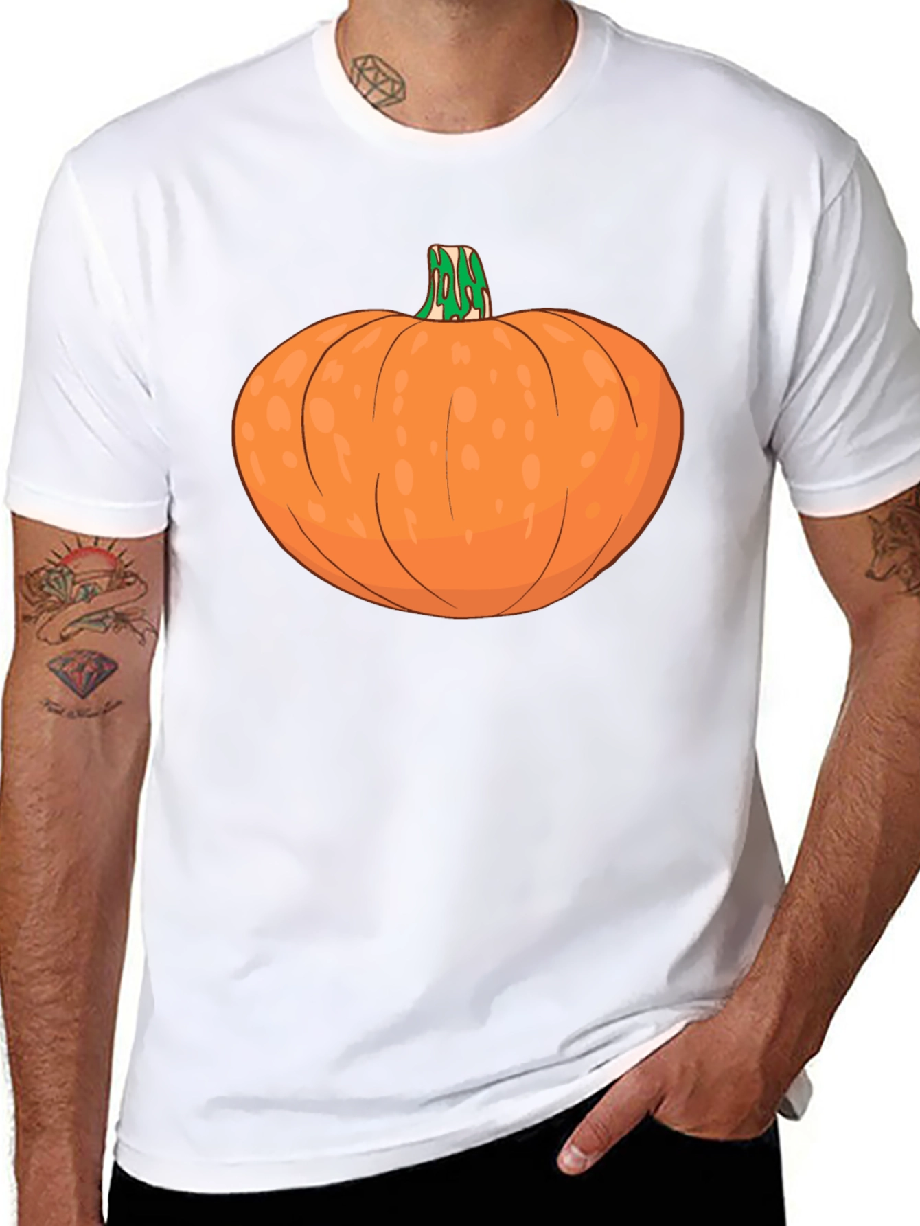 Pumpkin Graphic Tee - Black Halloween Shirt