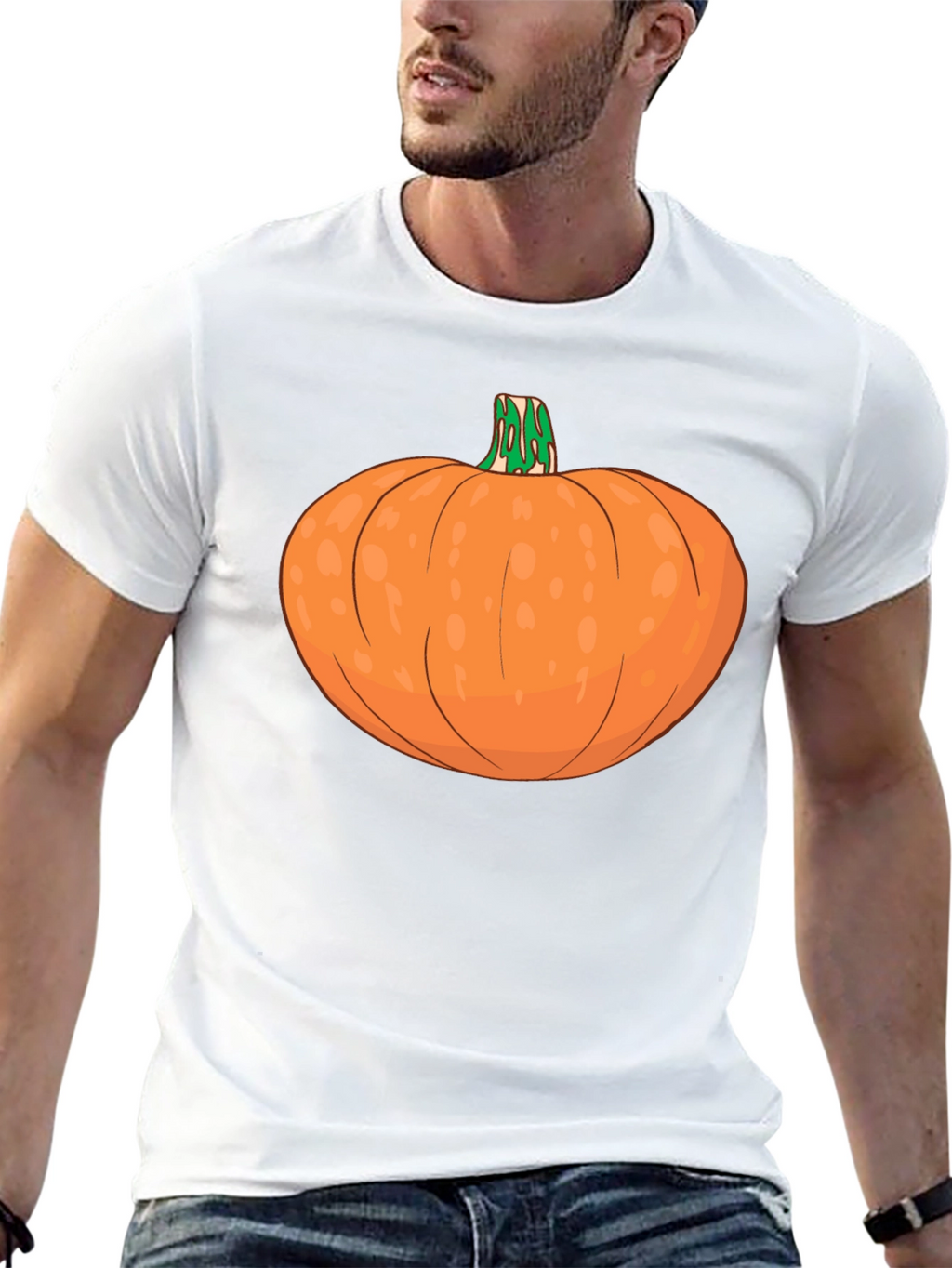 Pumpkin Graphic Tee - Black Halloween Shirt