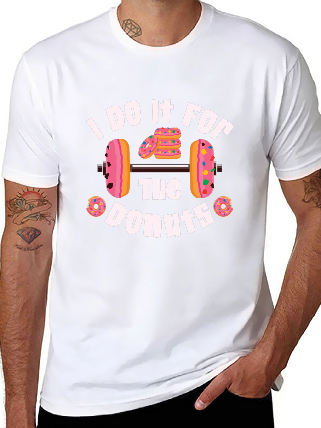 Donut Weightlifting T-Shirt - Fitness Motivation