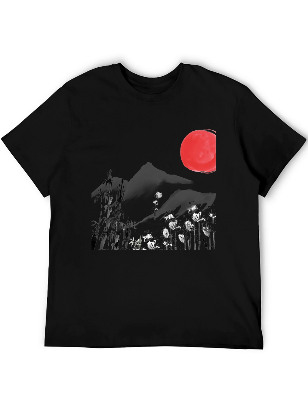 Japanese Sumi-e Style Graphic Tee