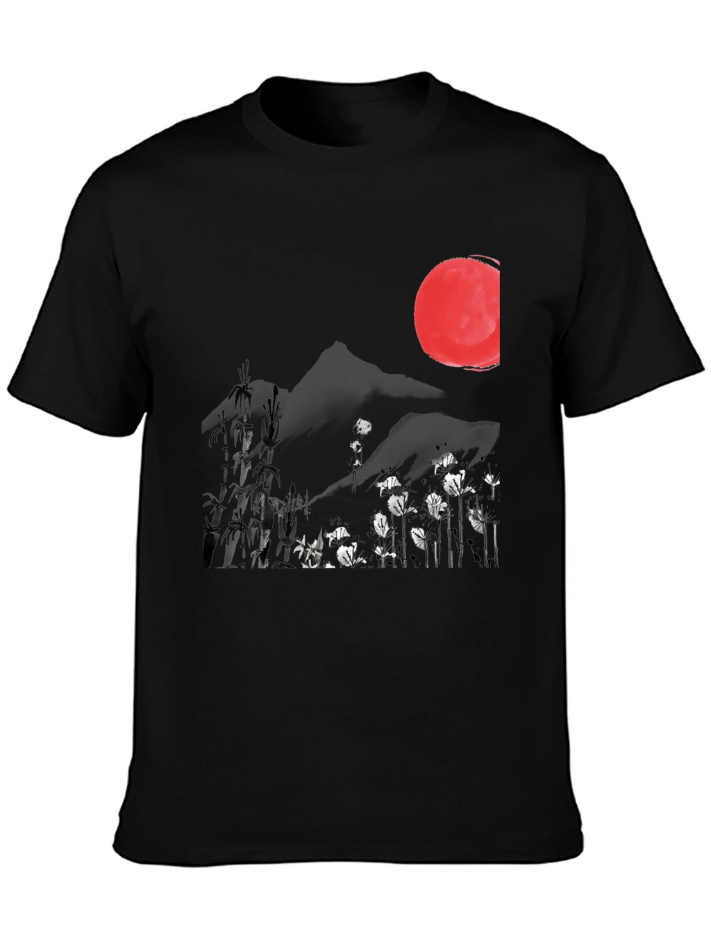 Japanese Sumi-e Style Graphic Tee