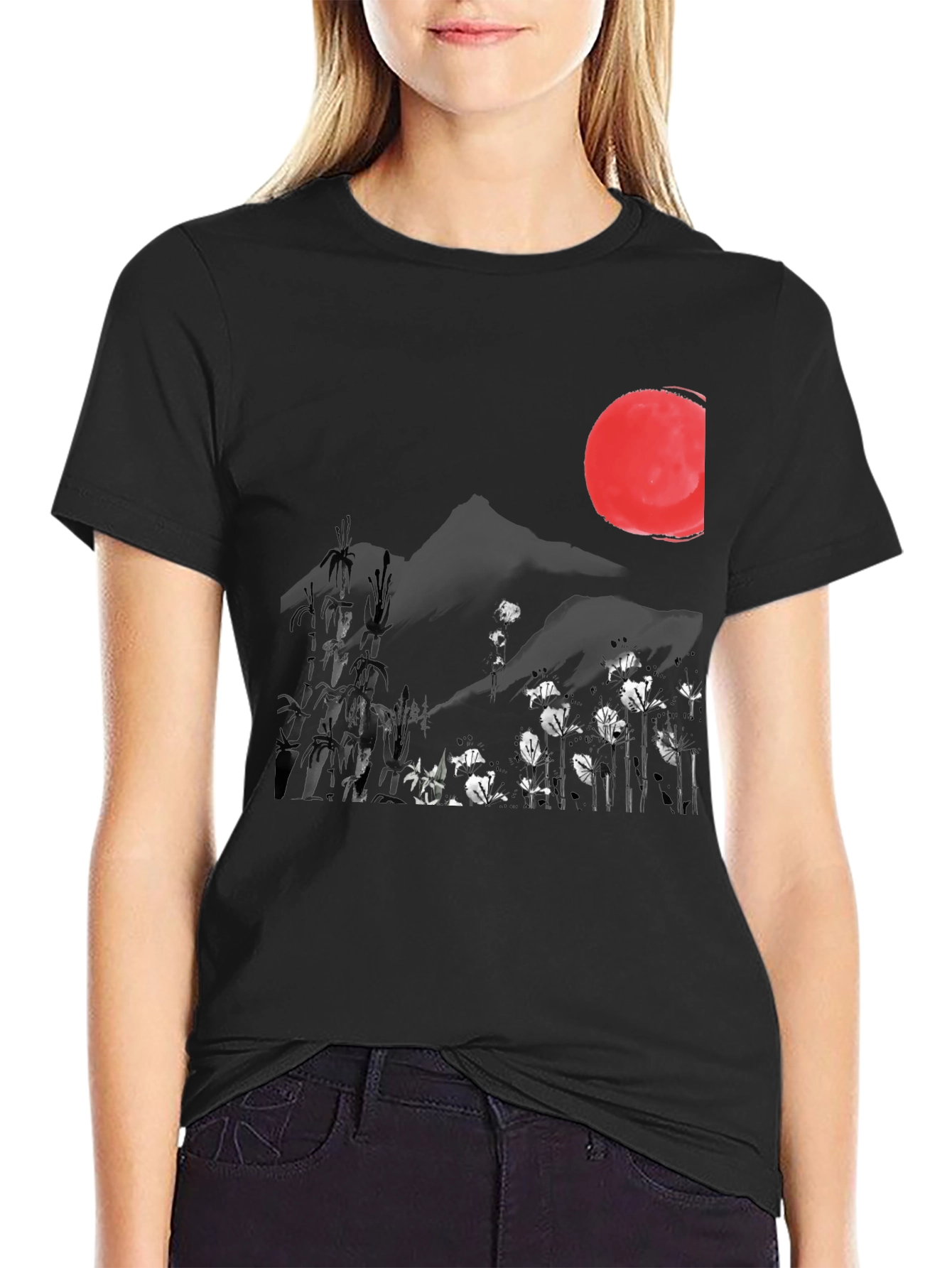 Japanese Sumi-e Style Graphic Tee