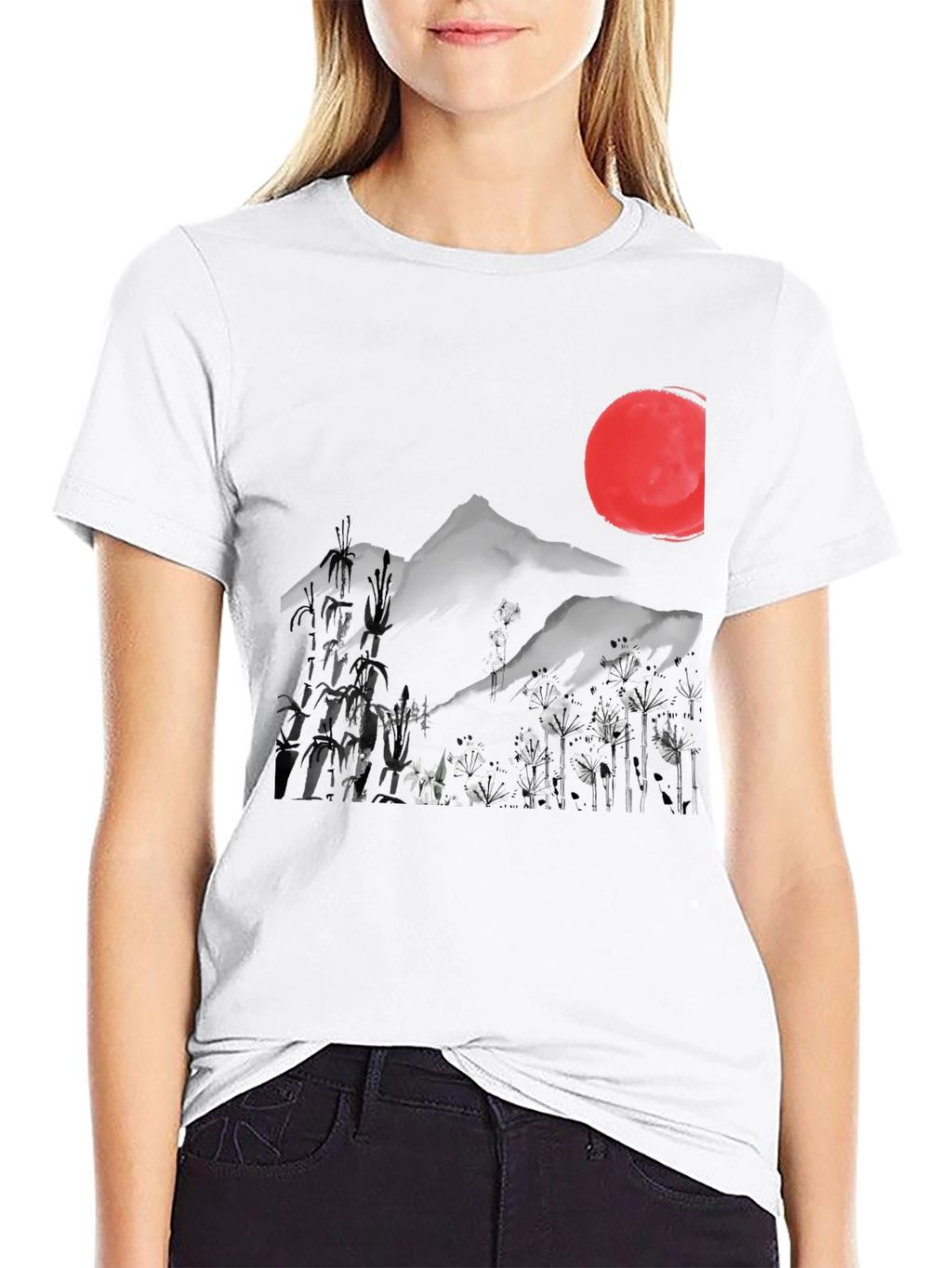 Japanese Sumi-e Style Graphic Tee