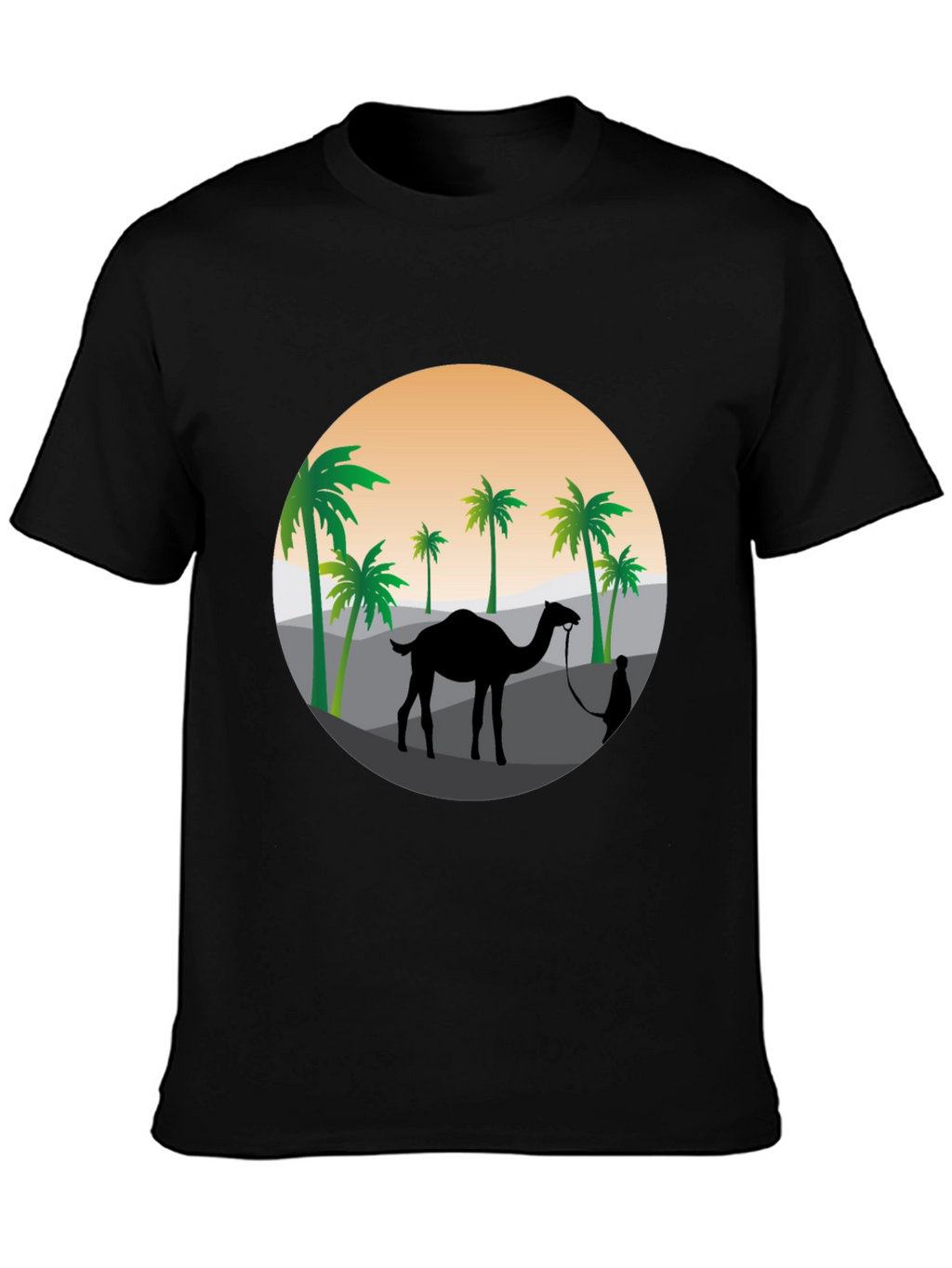 Desert Camel Silhouette Graphic T-Shirt