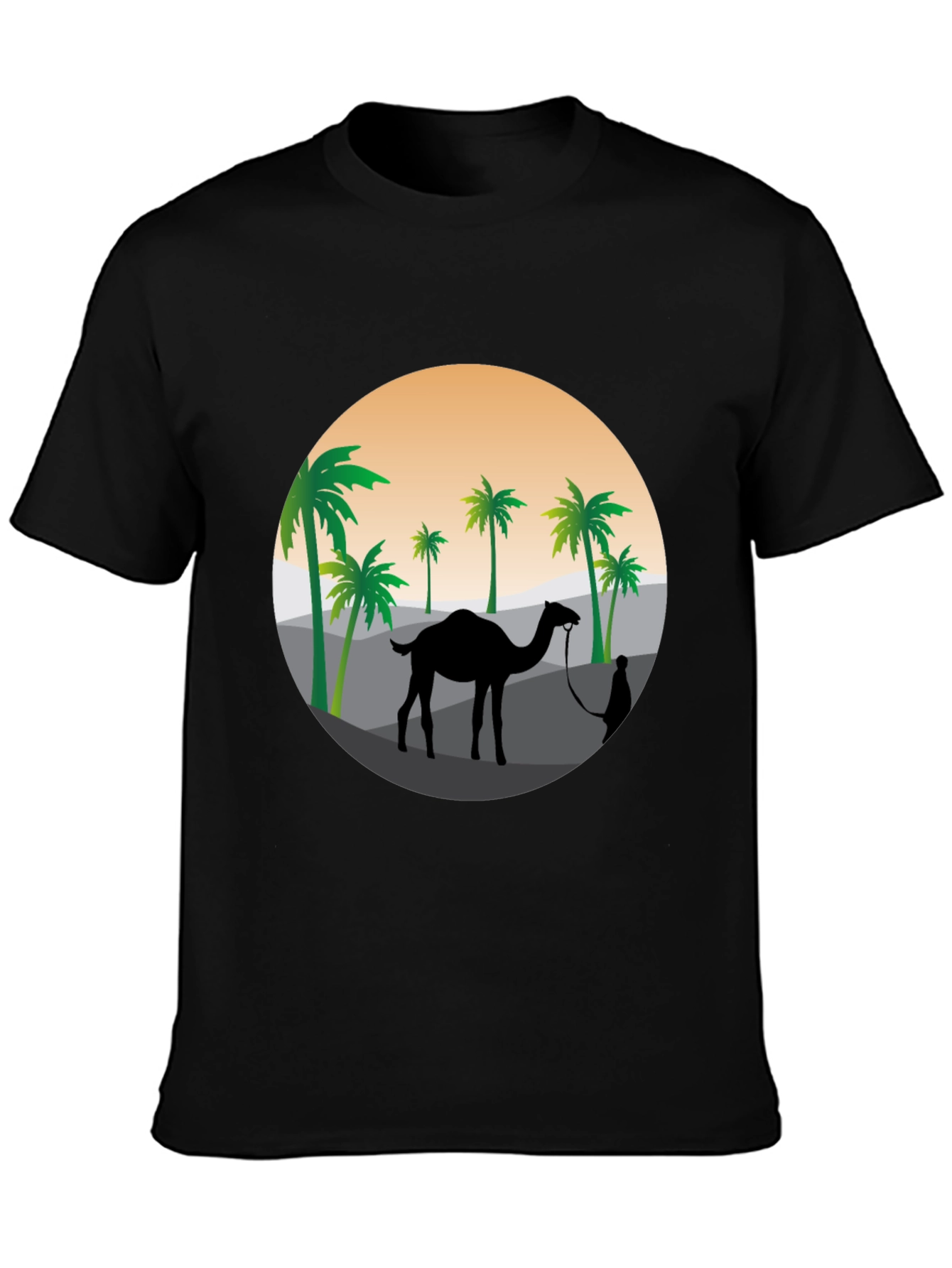 Desert Camel Silhouette Graphic T-Shirt