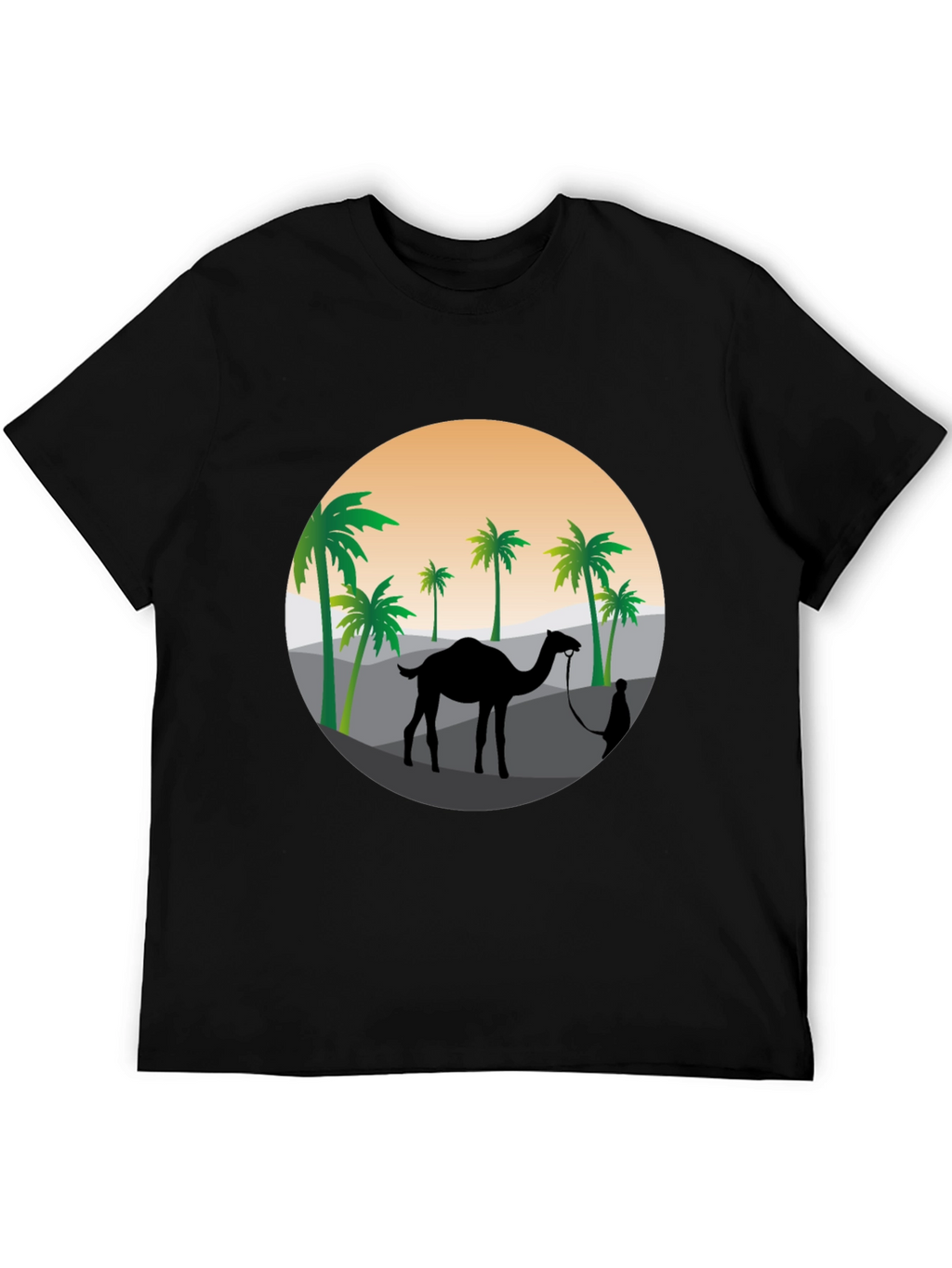Desert Camel Silhouette Graphic T-Shirt