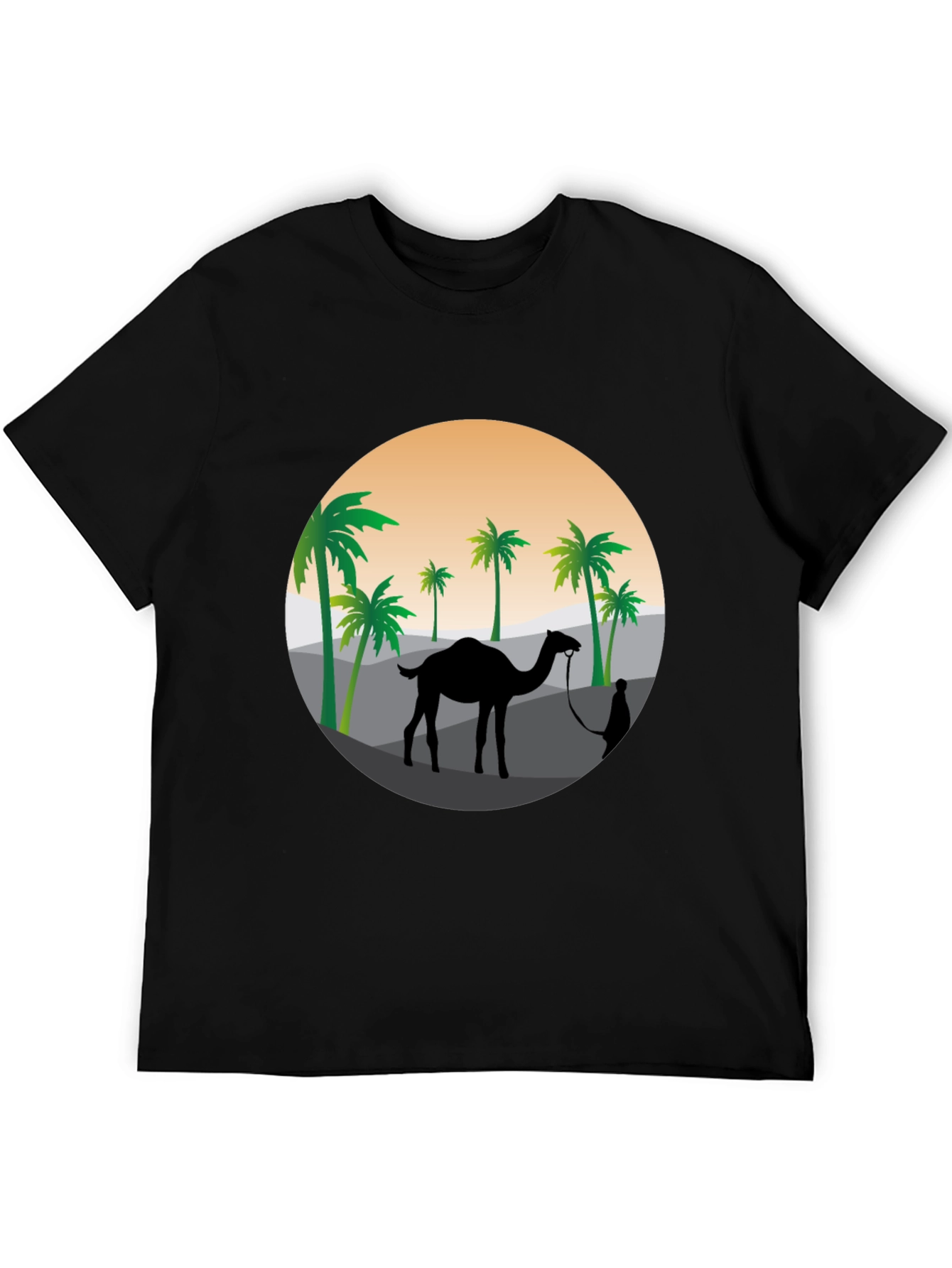 Desert Camel Silhouette Graphic T-Shirt