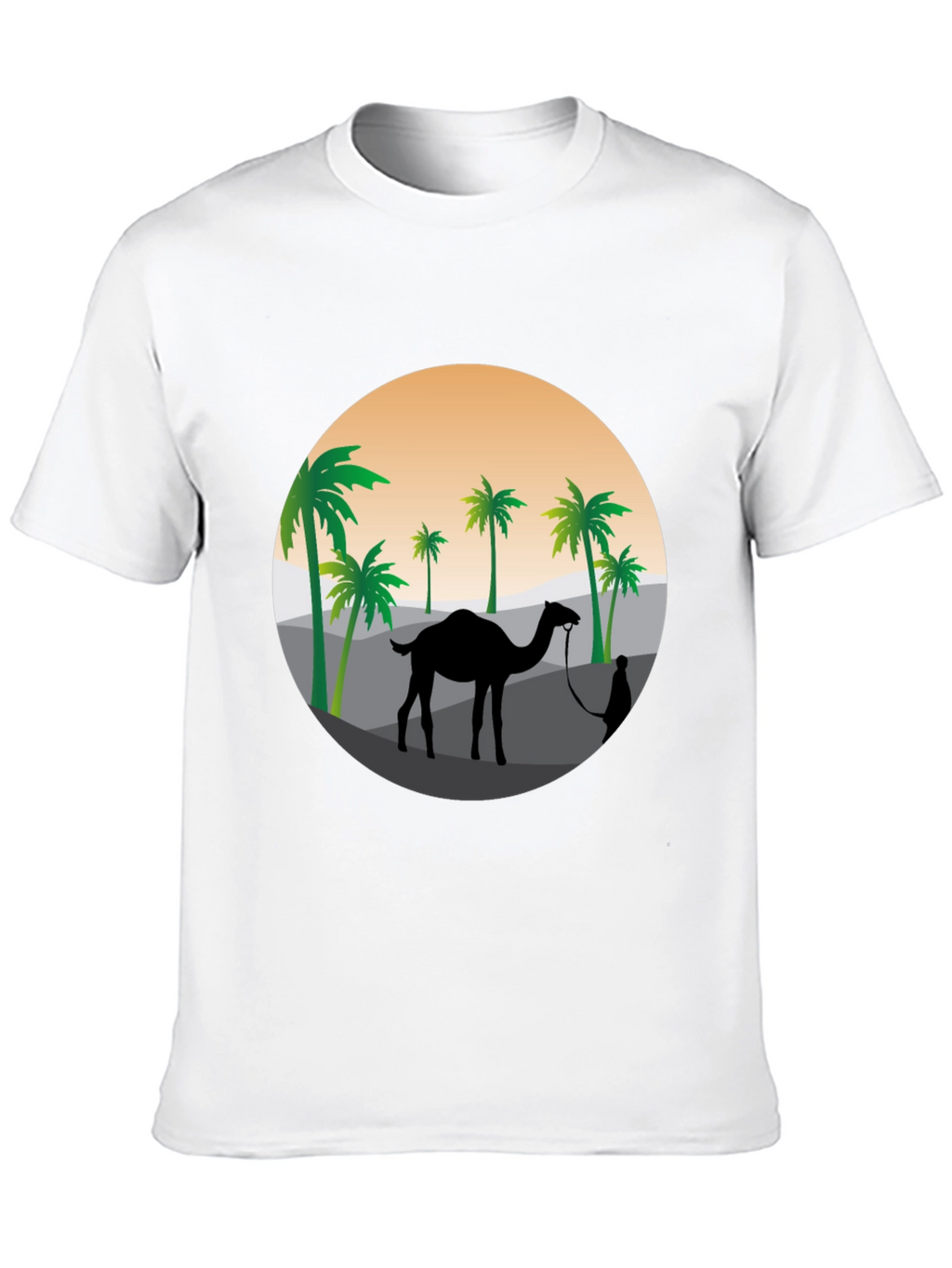 Desert Camel Silhouette Graphic T-Shirt